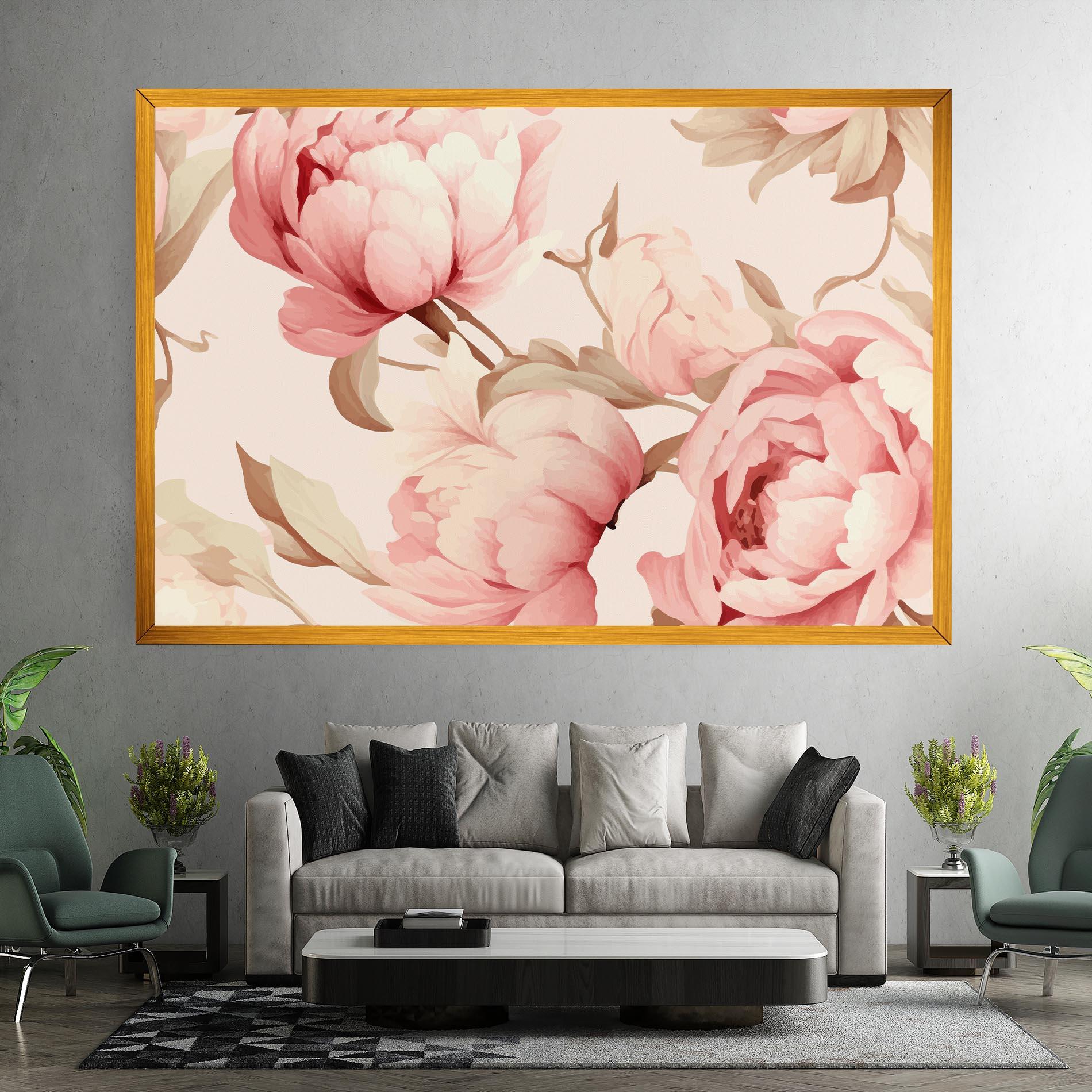 Tablou Canvas Pastel Peony mockup 7