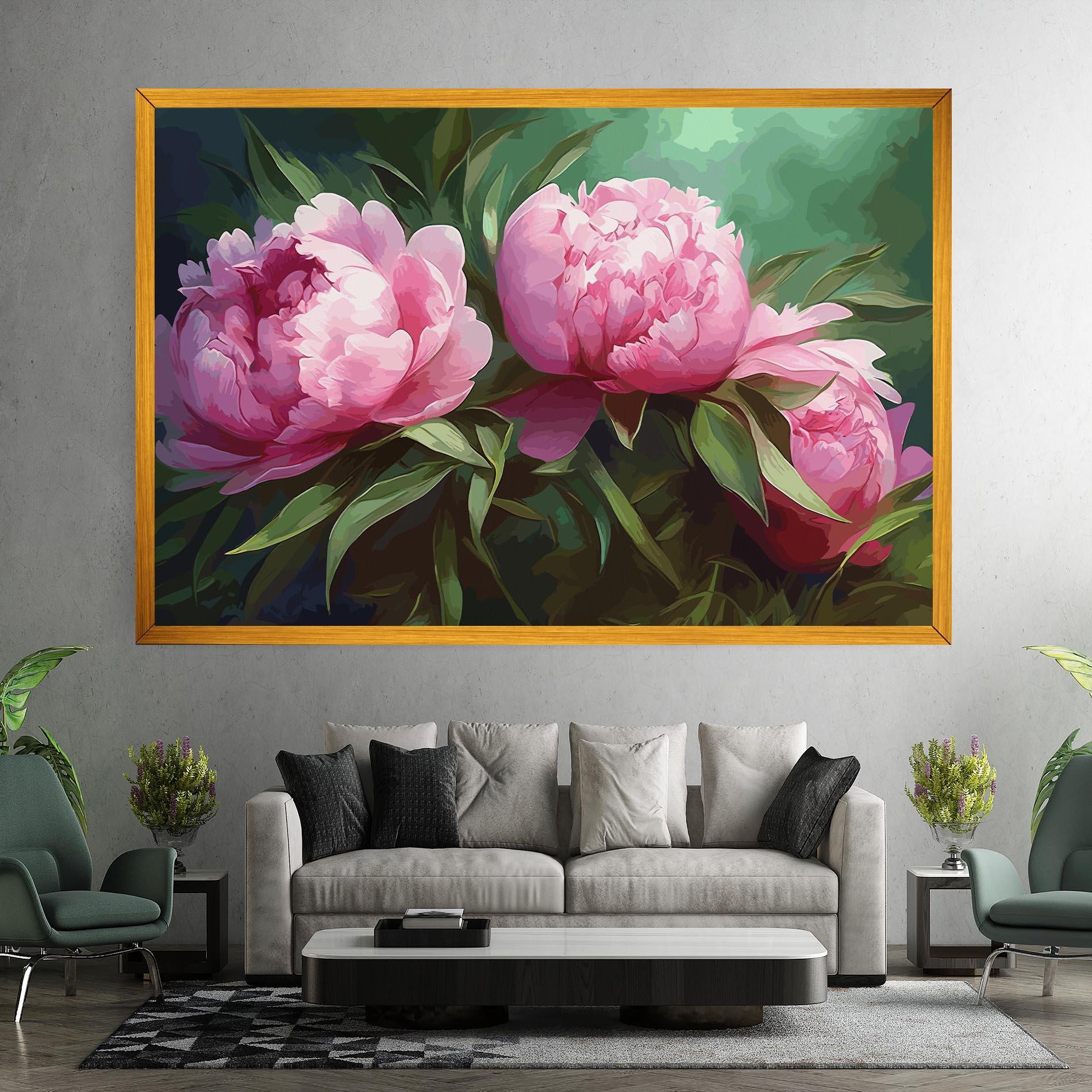 Tablou Canvas Peonies Art mockup 7