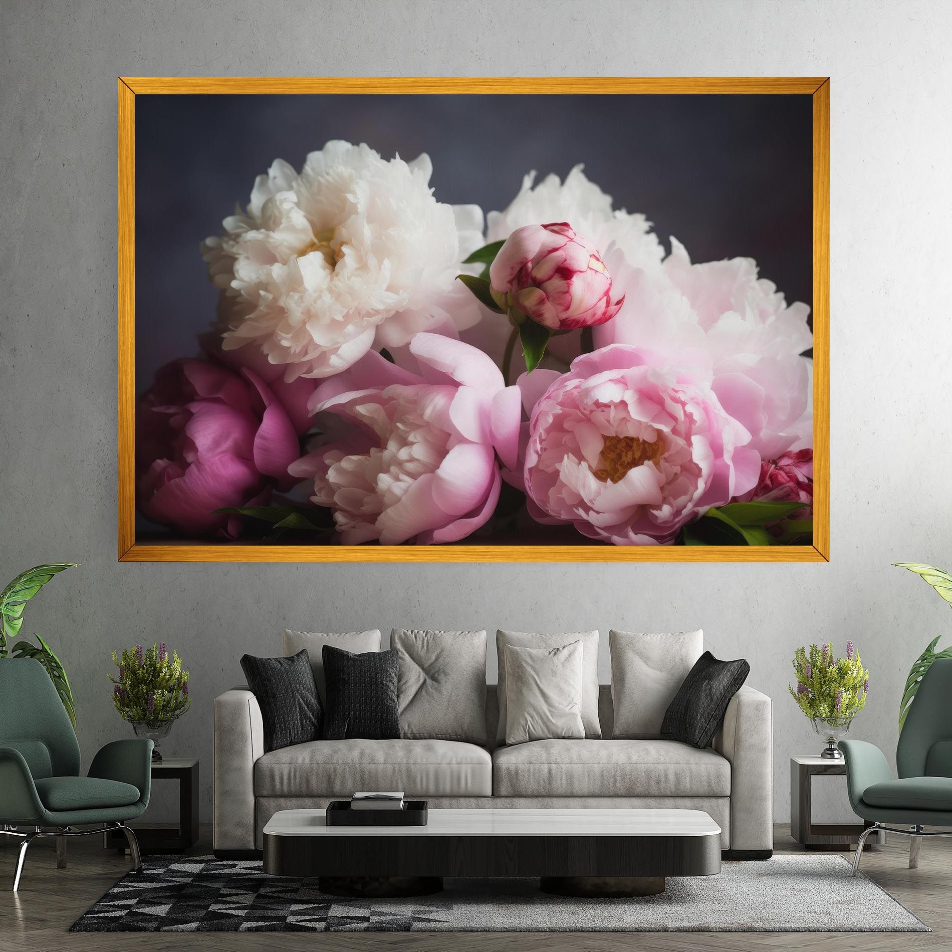 Peonies With Grey mockup 7