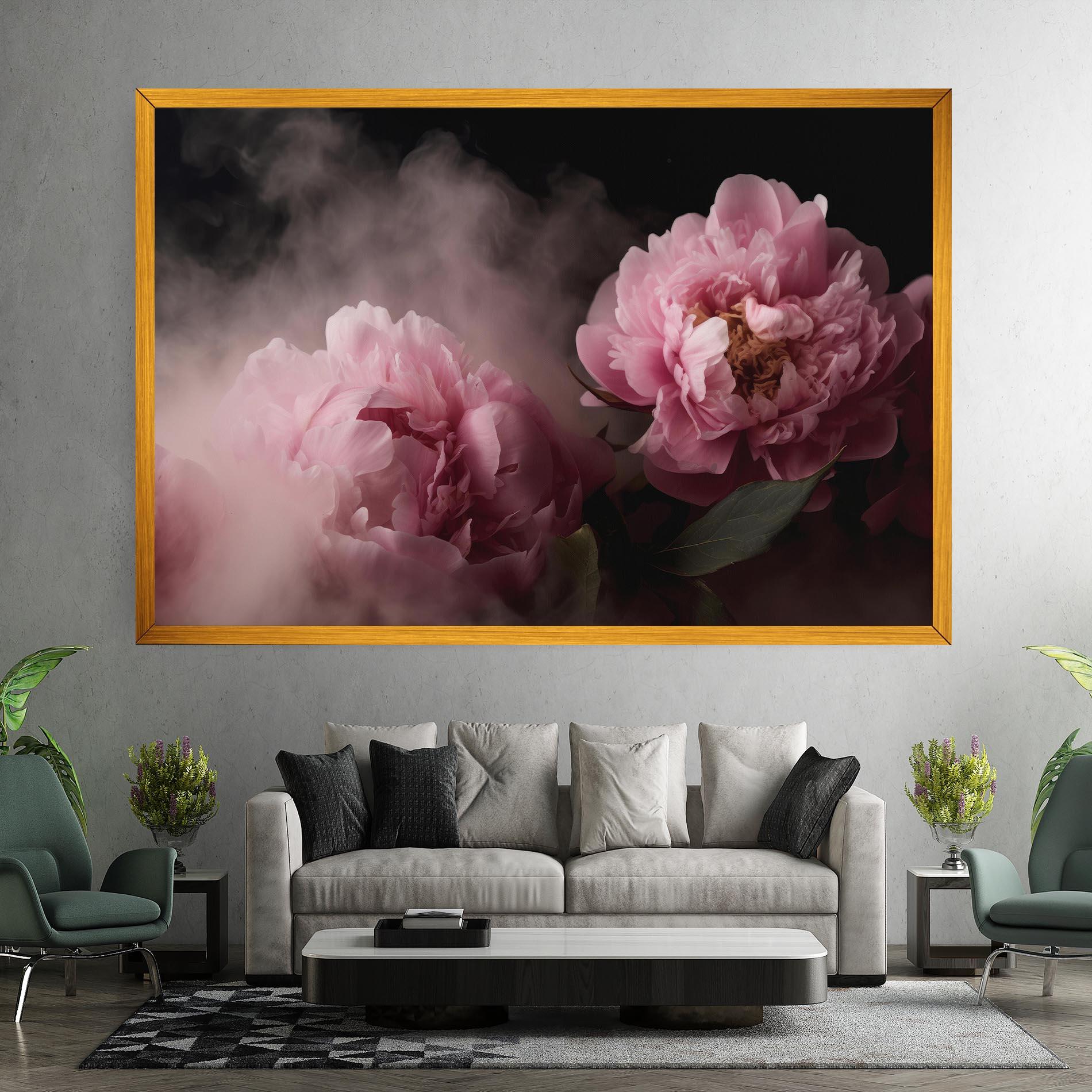 Tablou Canvas Peony In Smoke mockup 7