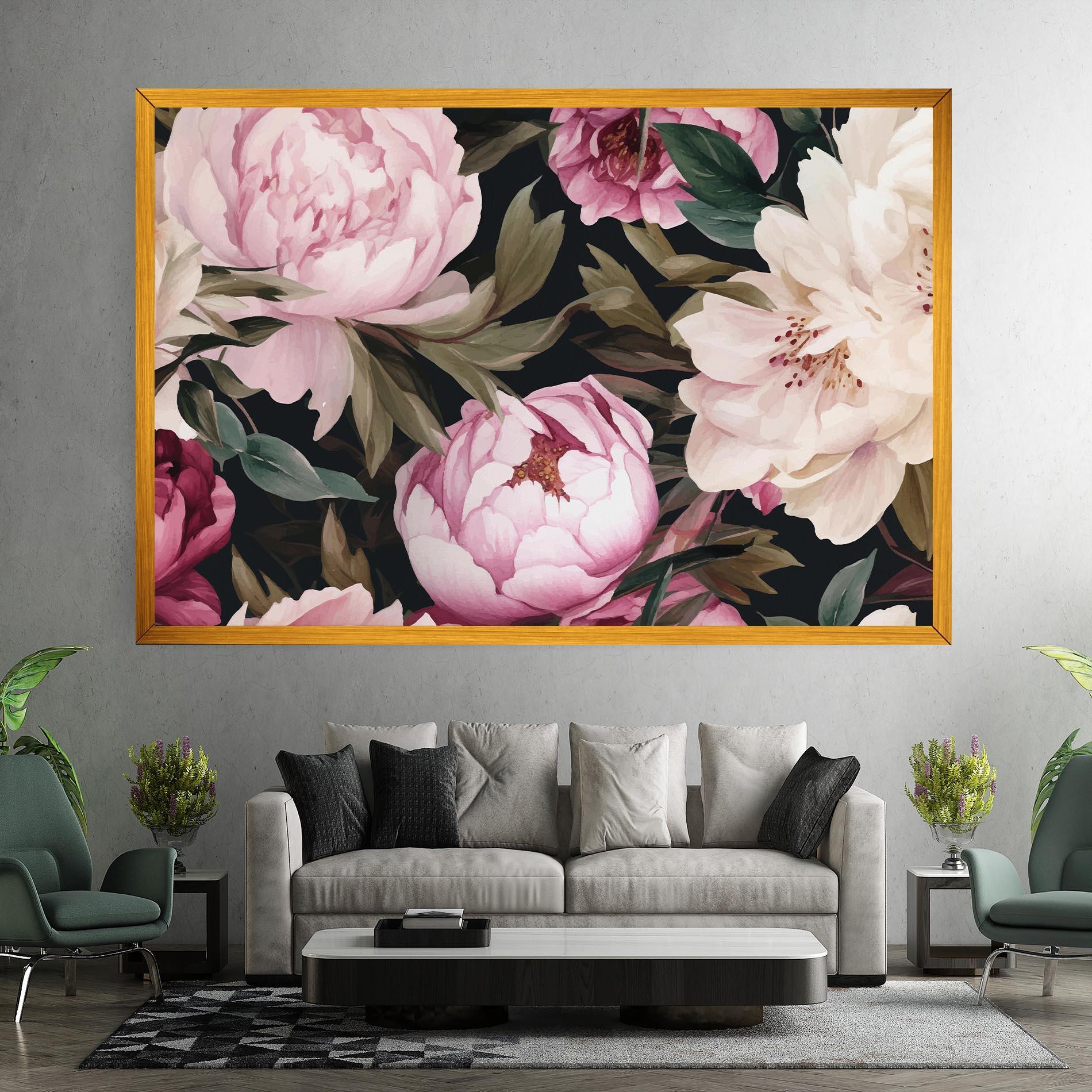 Tablou Canvas Peony Paint mockup 7