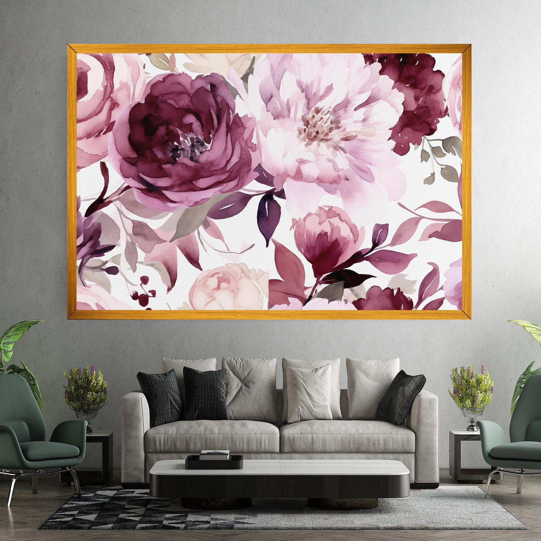 Tablou Canvas Peony Pink Purple mockup 7