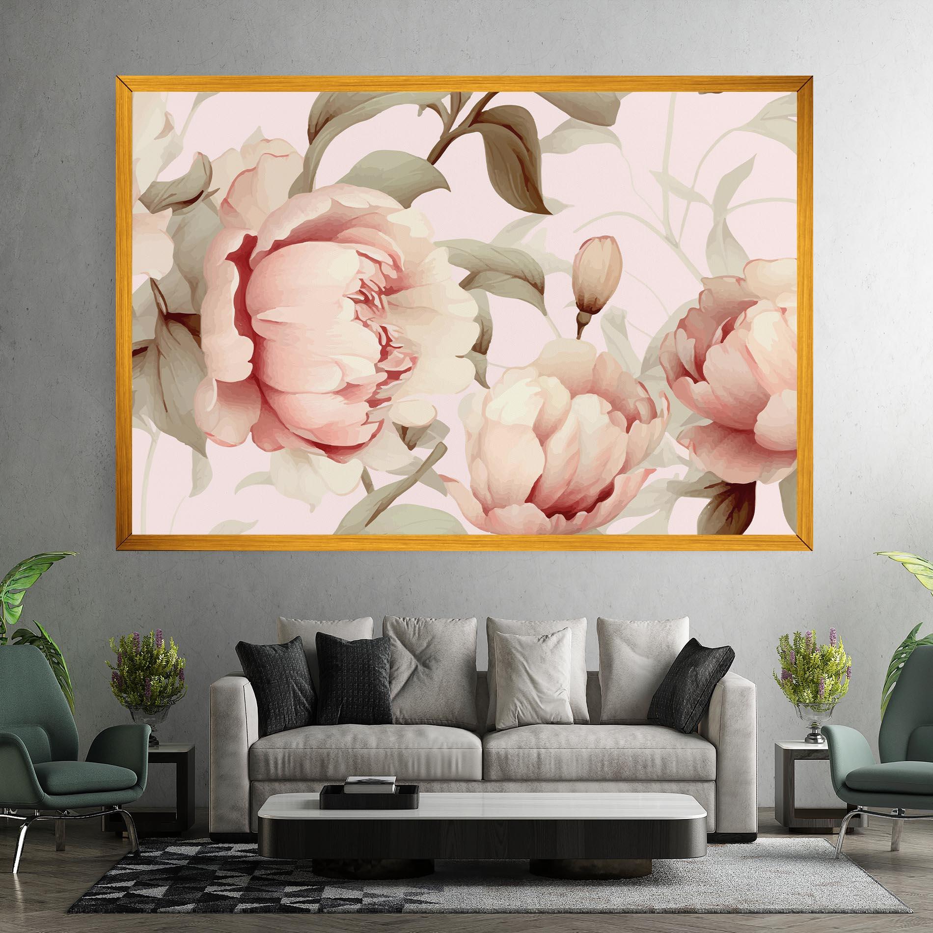 Tablou Canvas Pink Pretty Peony mockup 7