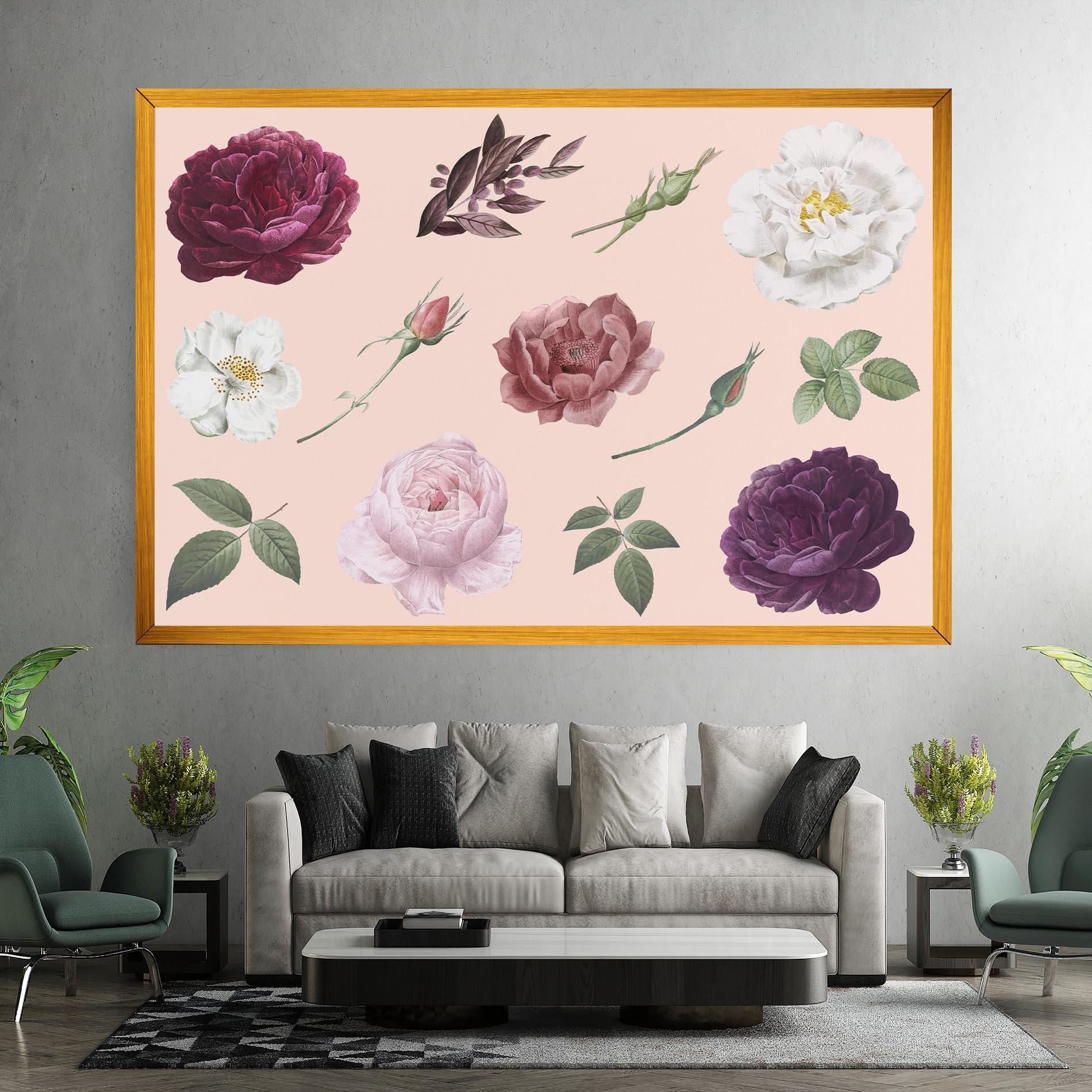 Tablou Canvas Rose And Peony mockup 7