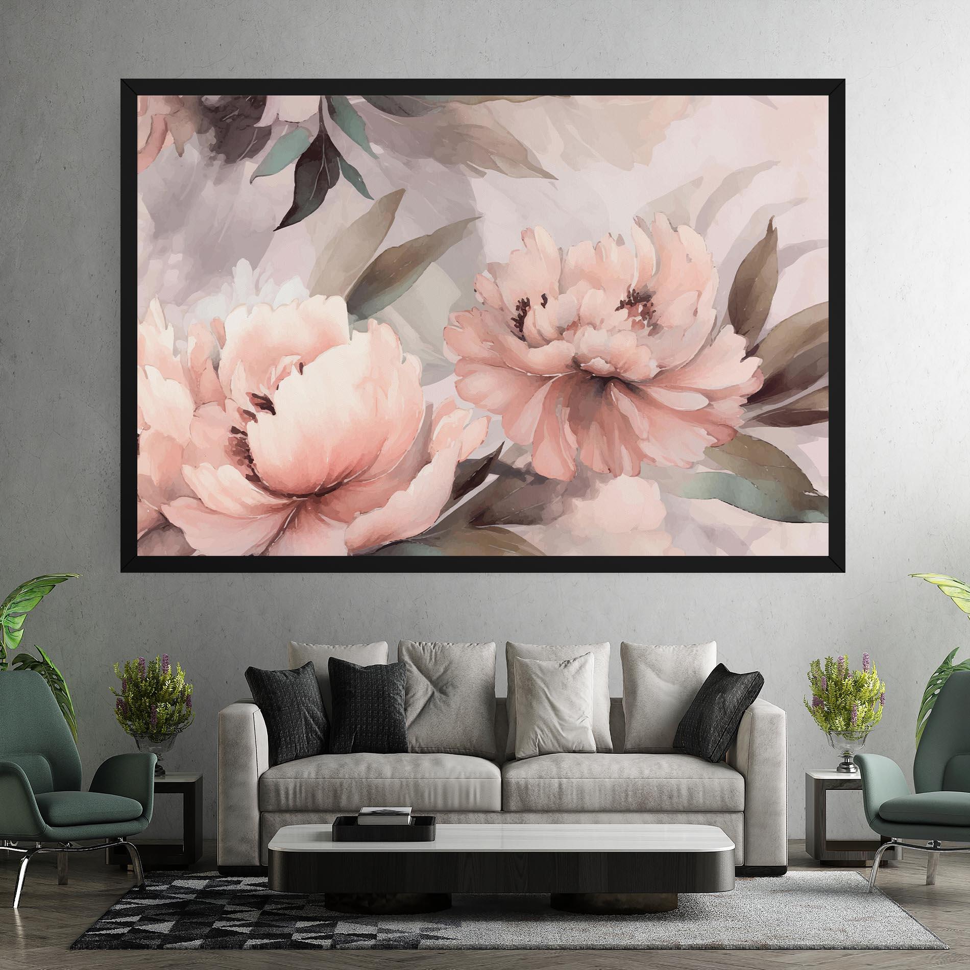 Tablou Canvas Dreamy Peony Art mockup 7