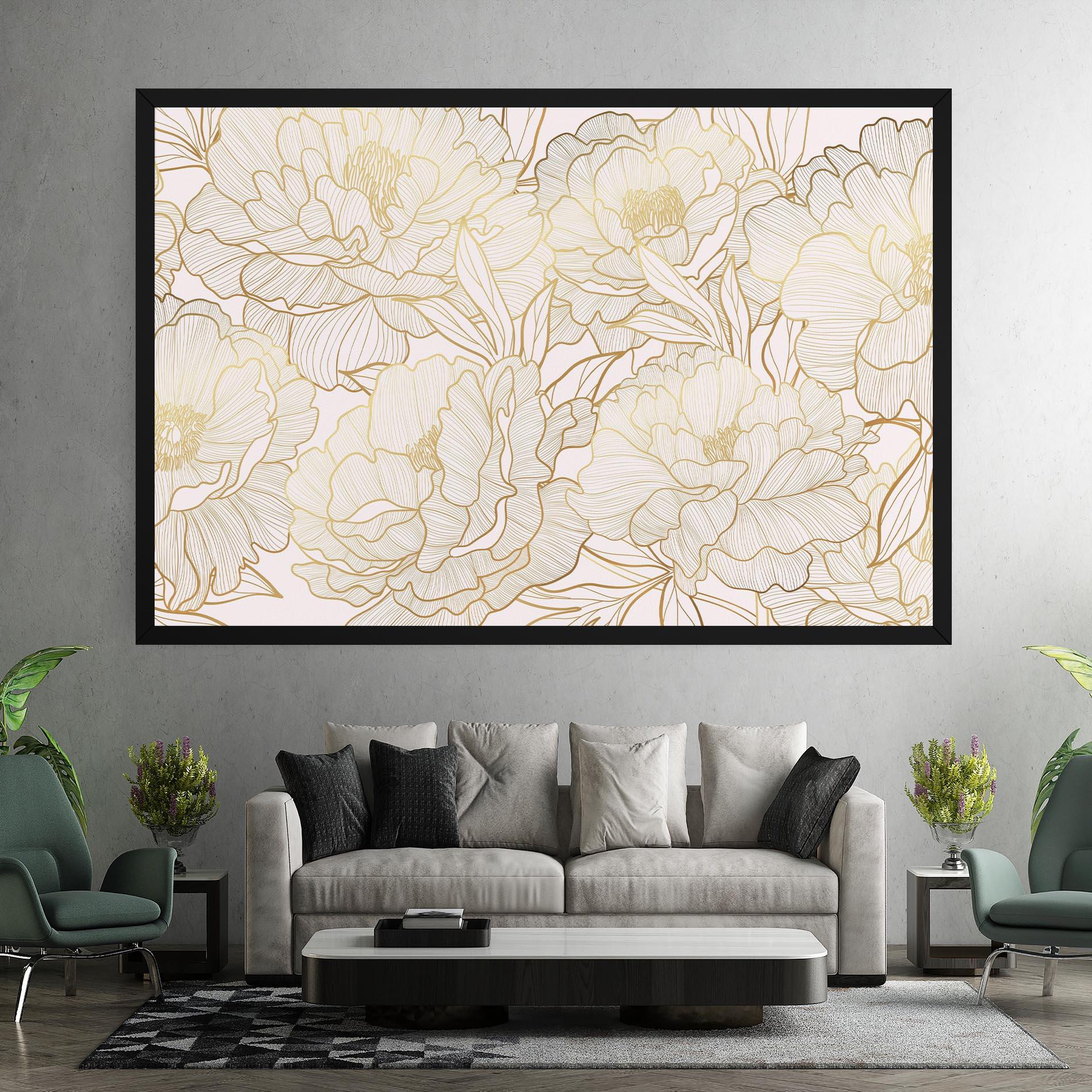 Tablou Canvas Golden Peony mockup 7