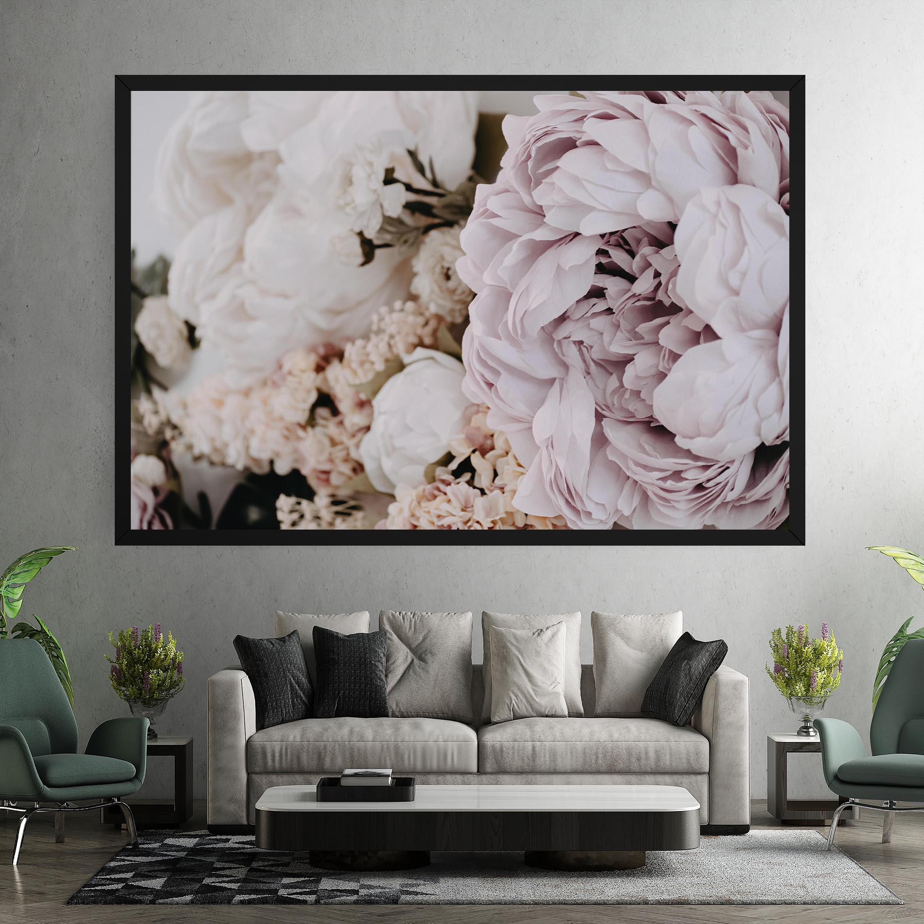 Tablou Canvas Grey Peony Bouquet mockup 7