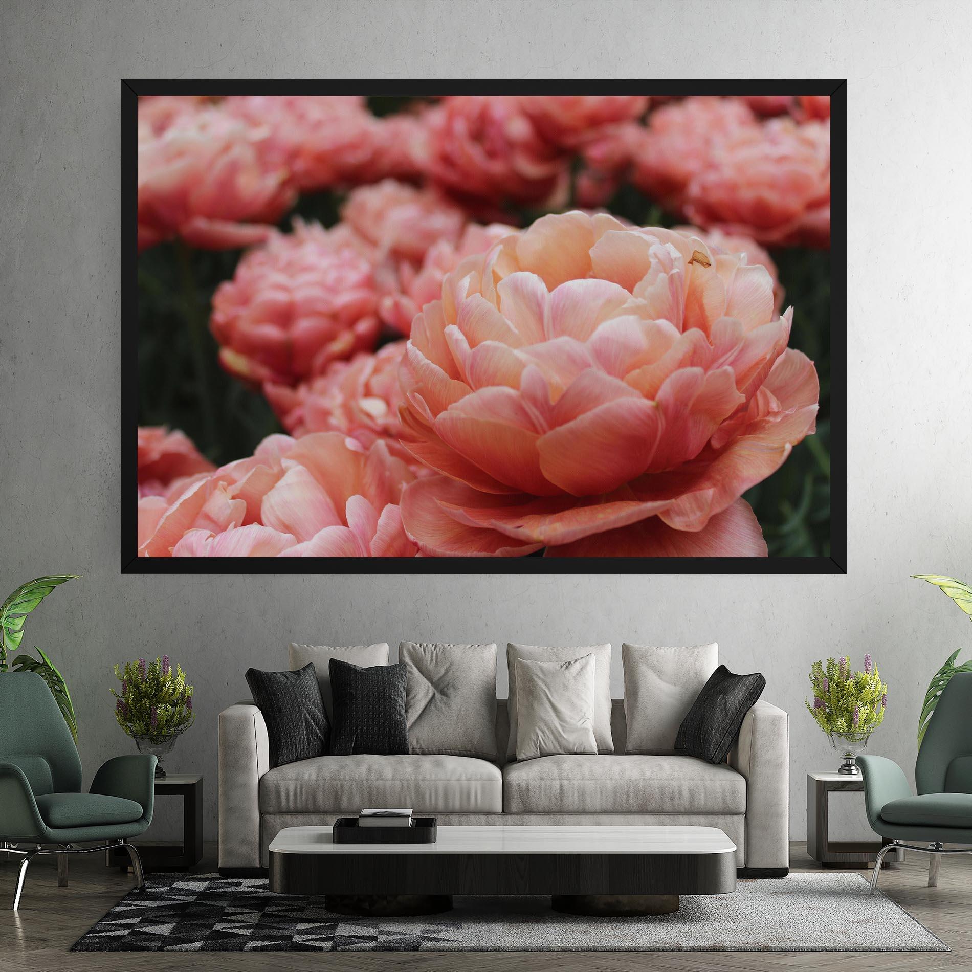 Tablou Canvas Light Orange Peony mockup 7