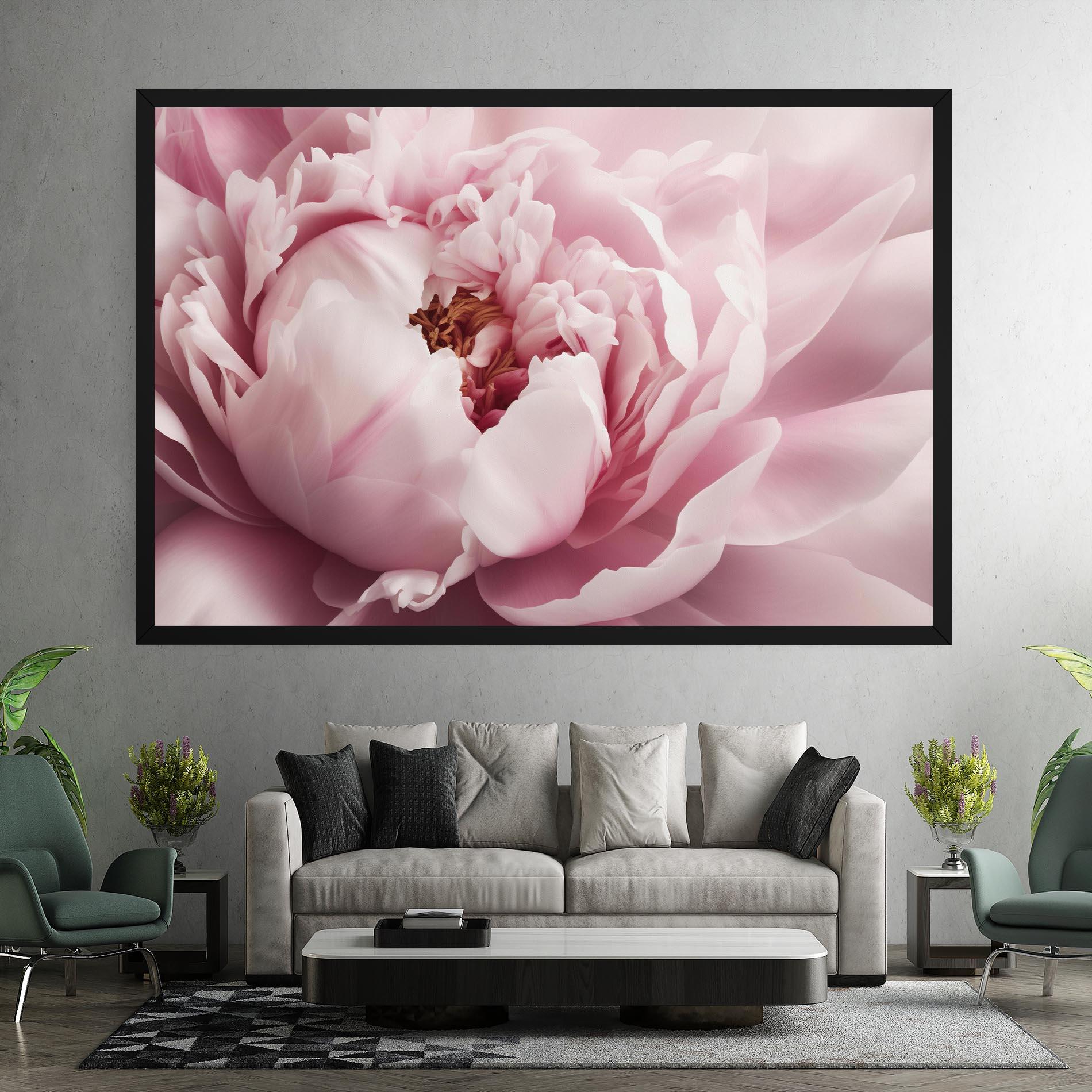 Tablou Canvas Pastel Peony Petals mockup 7