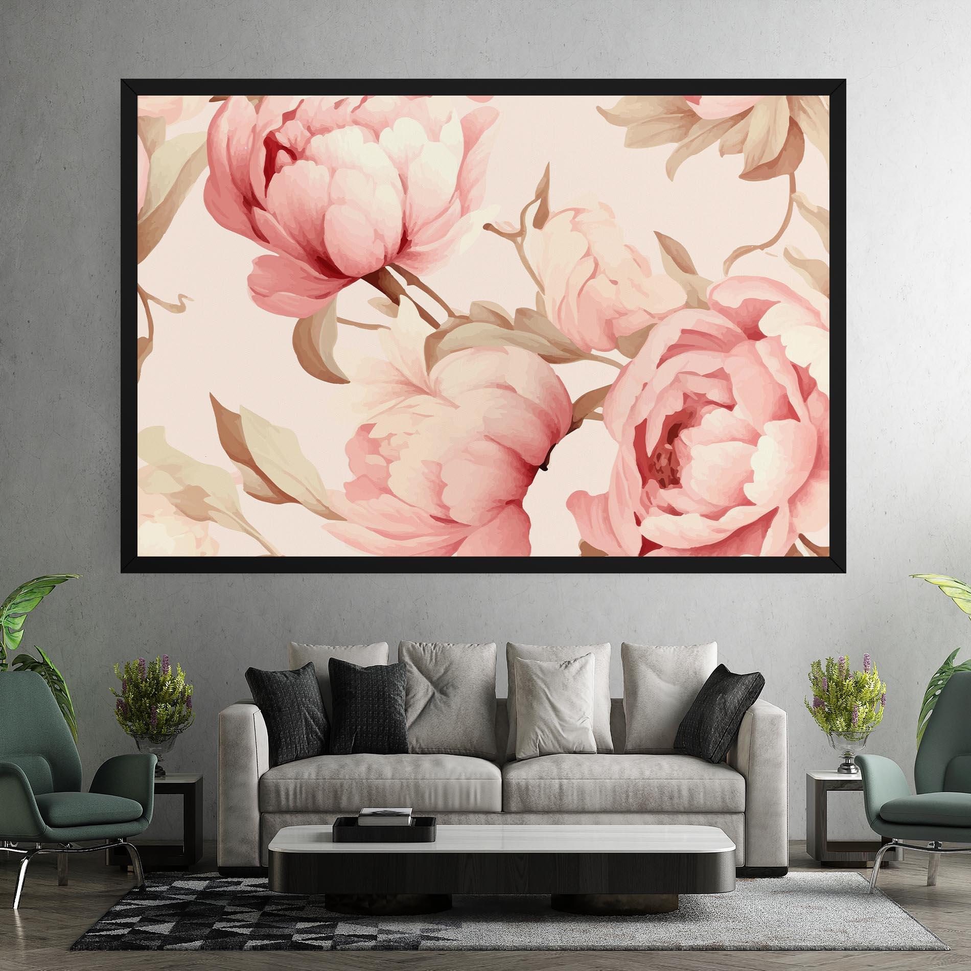 Tablou Canvas Pastel Peony mockup 7