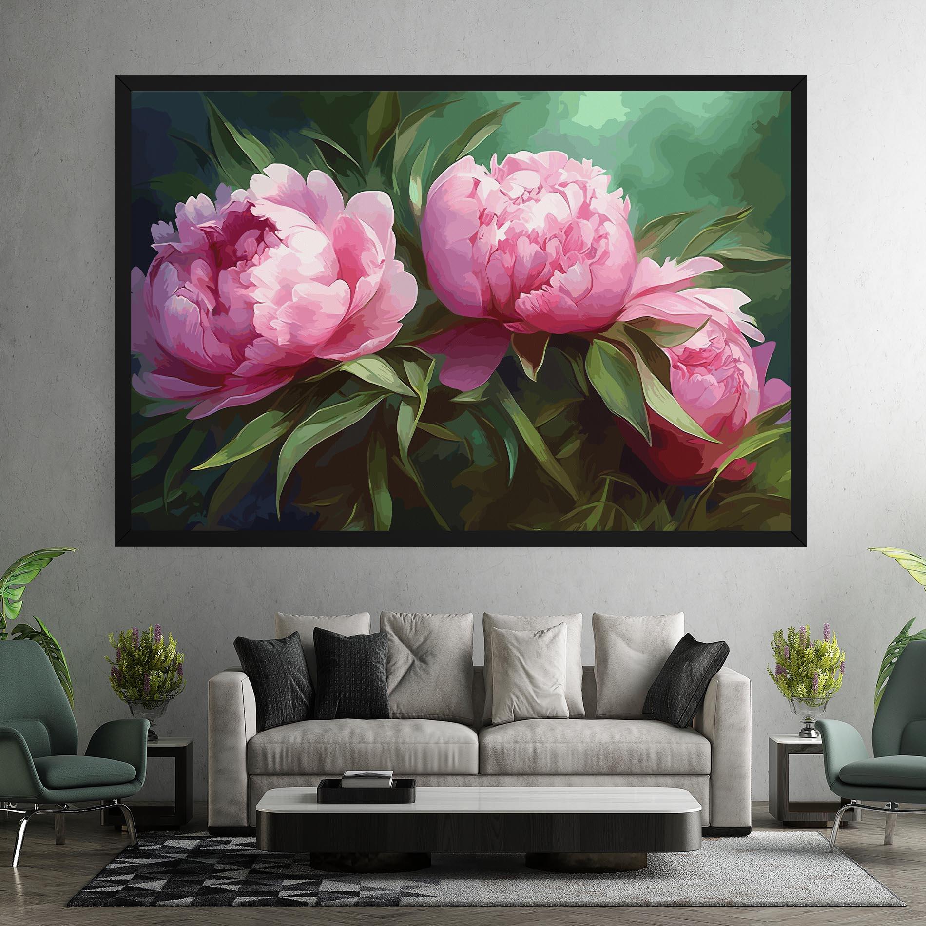 Tablou Canvas Peonies Art mockup 7