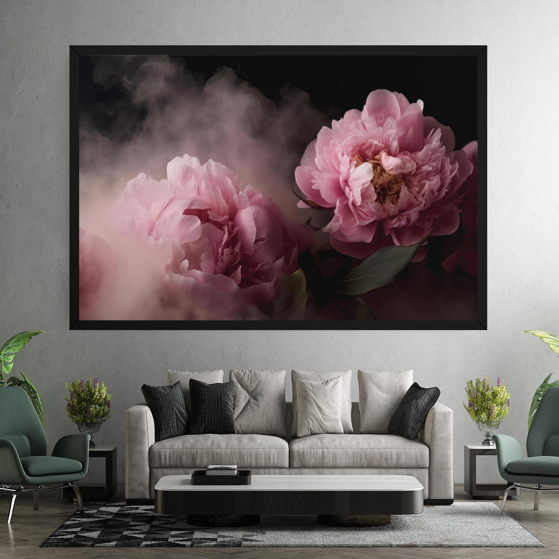 Tablou Canvas Peony In Smoke mockup 7