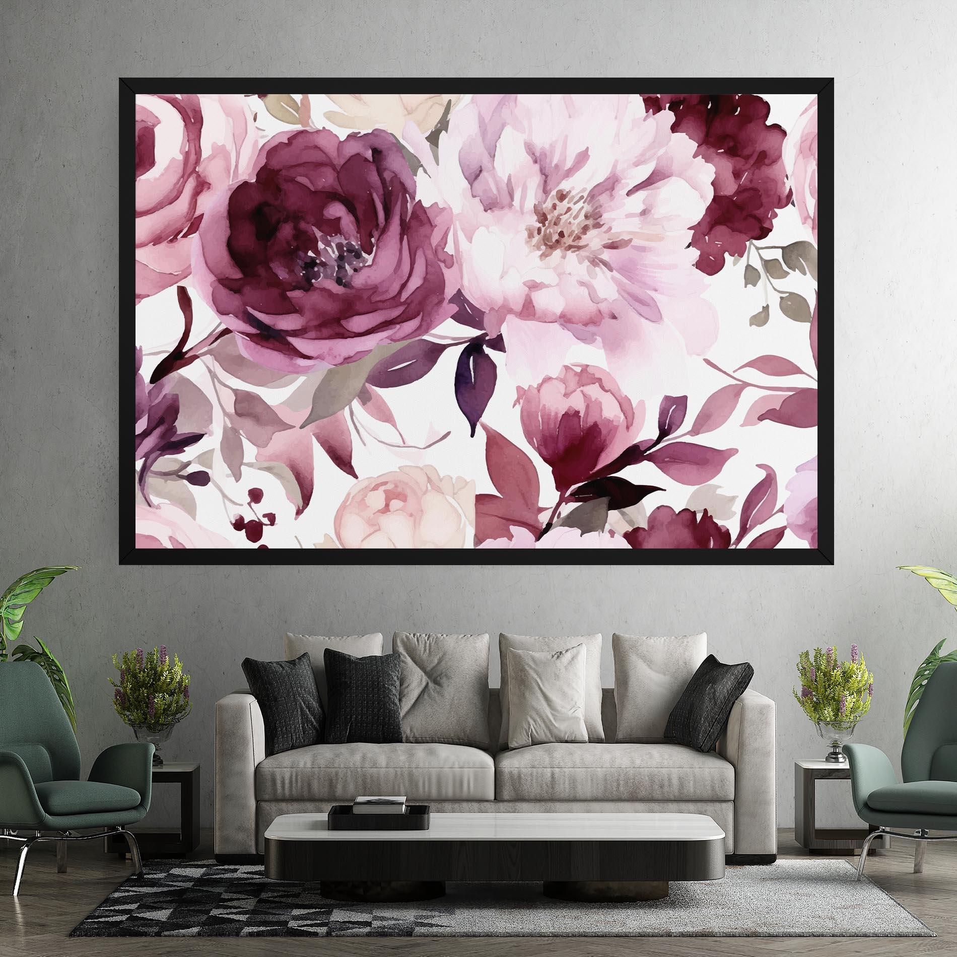 Tablou Canvas Peony Pink Purple mockup 7