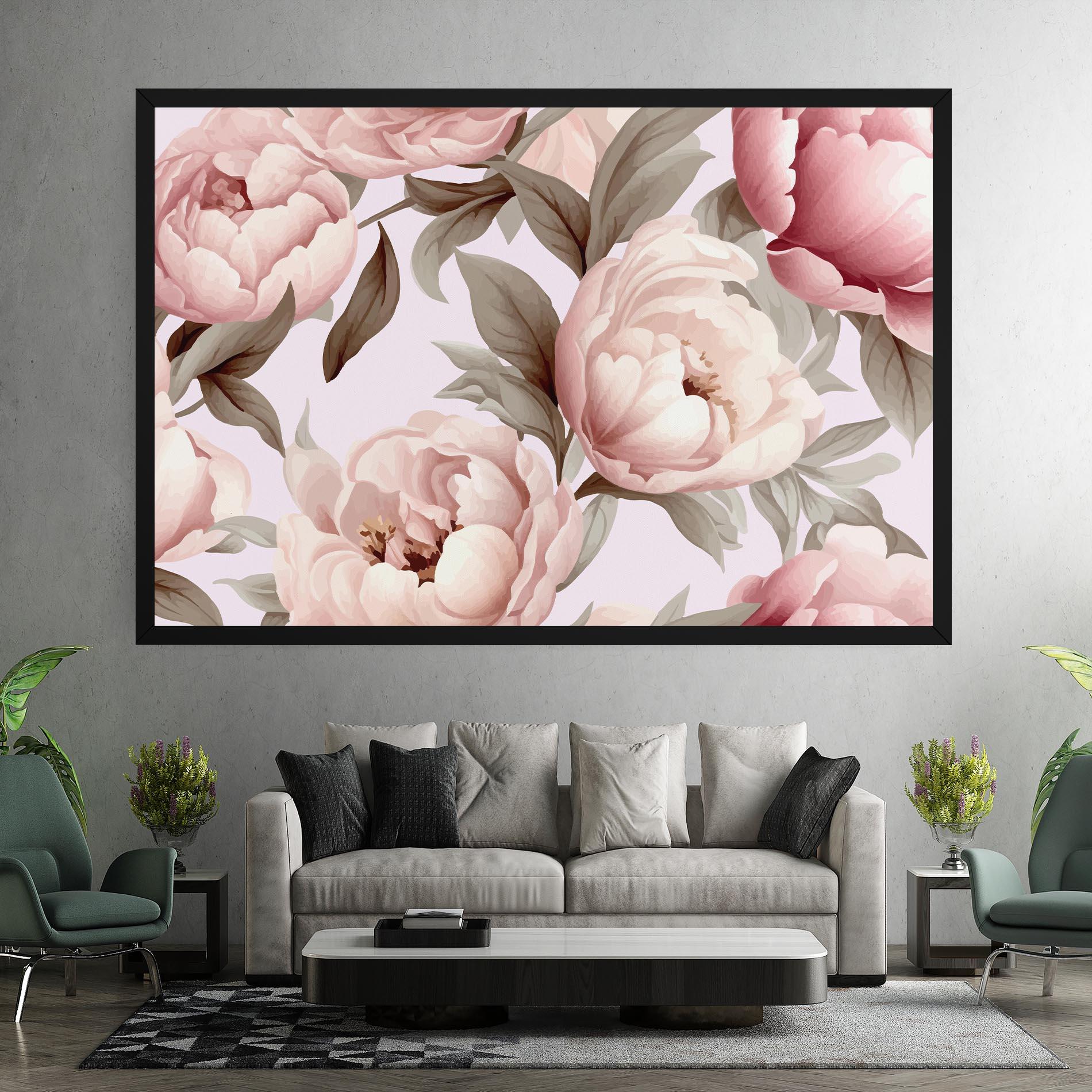 Tablou Canvas Pink Peony Buds mockup 7