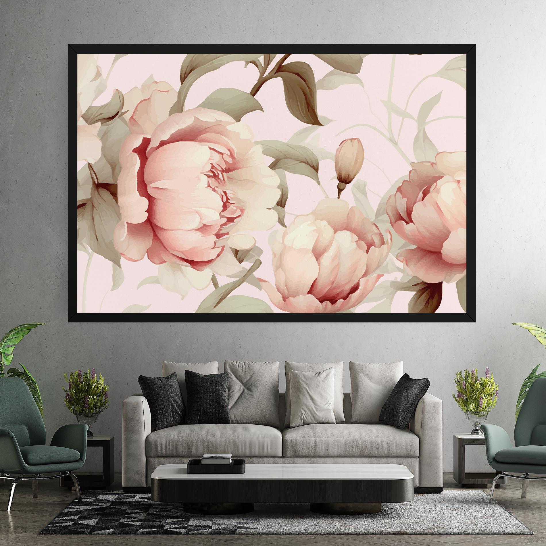 Tablou Canvas Pink Pretty Peony mockup 7