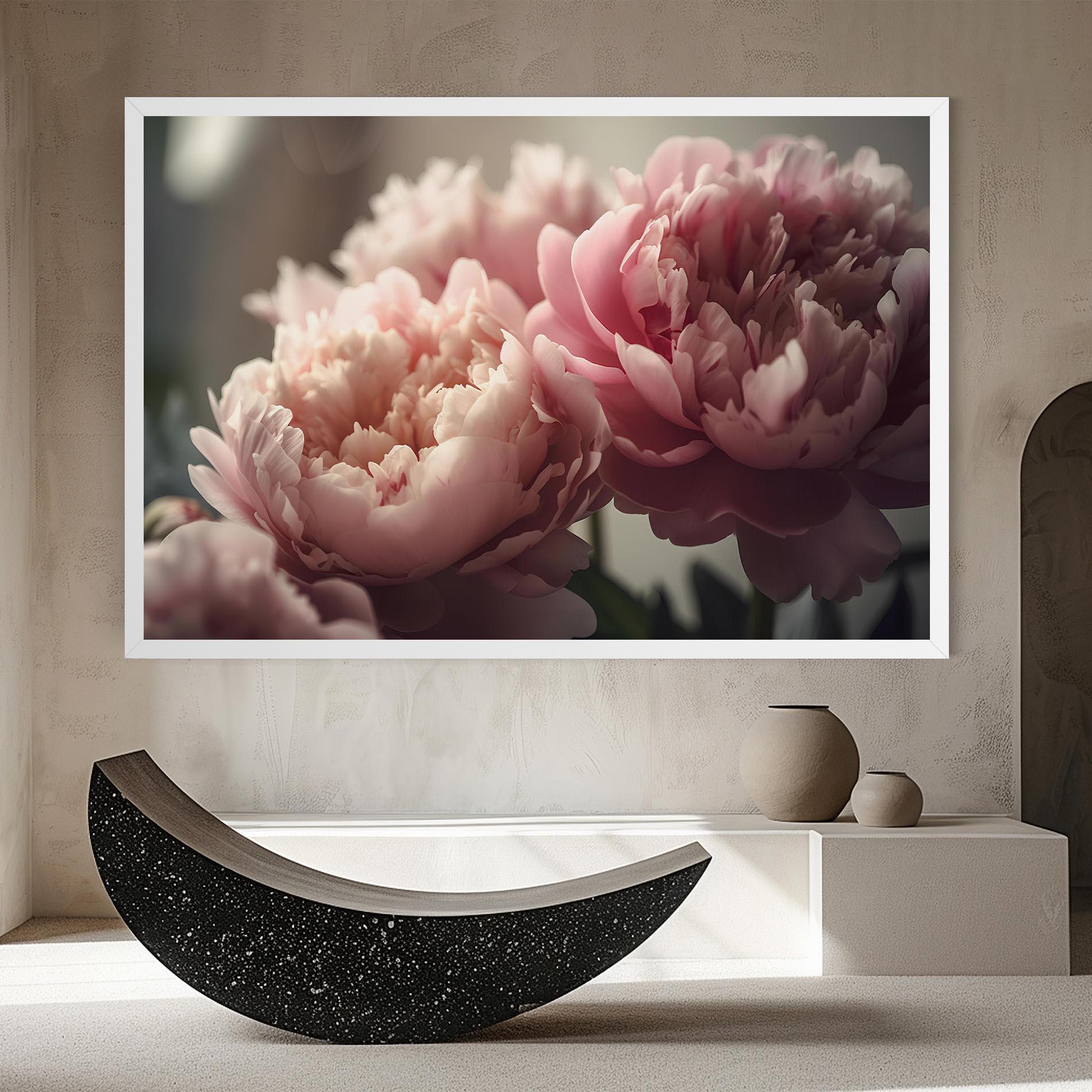 Tablou Canvas Cream Dreamy Peony mockup 8