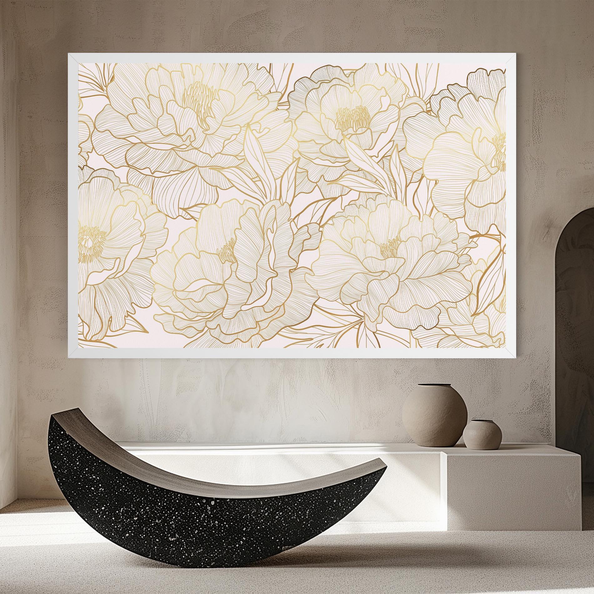 Tablou Canvas Golden Peony mockup 8