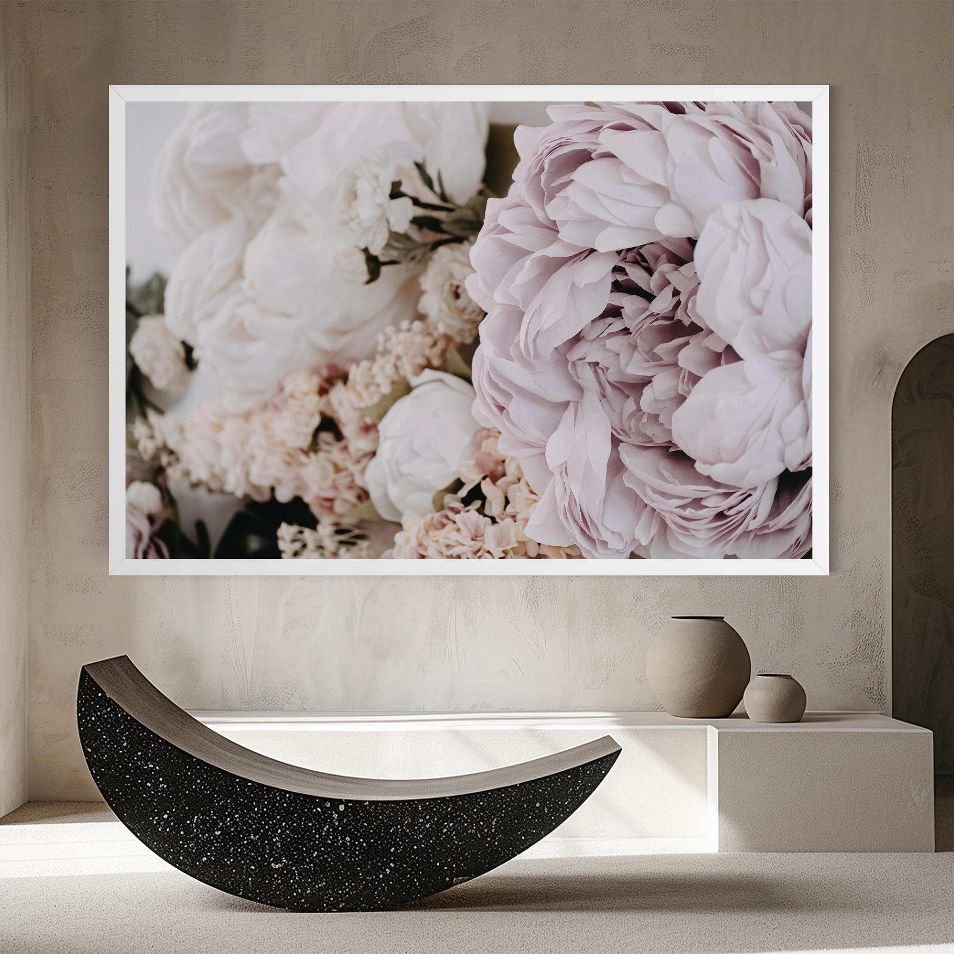 Tablou Canvas Grey Peony Bouquet mockup 8