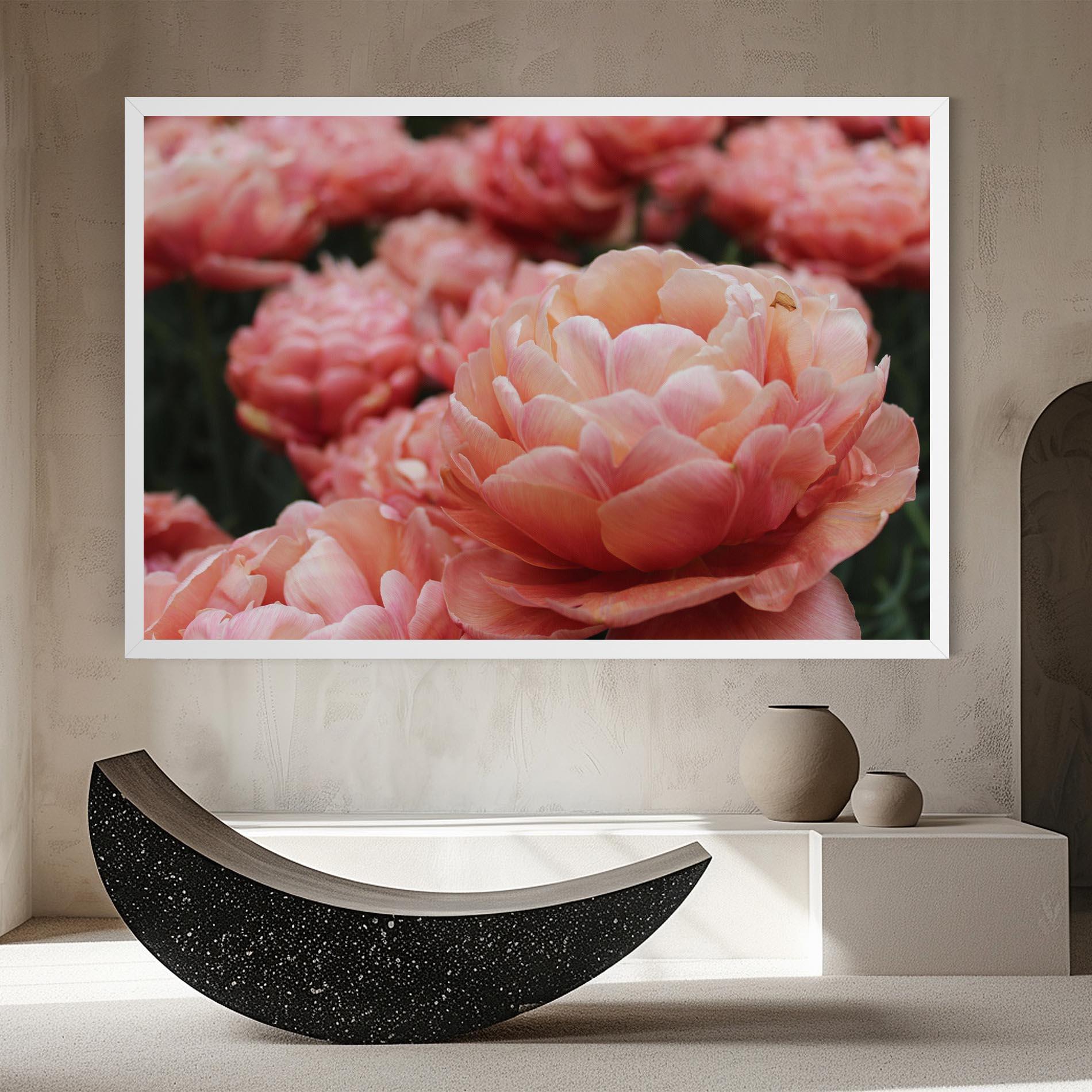 Tablou Canvas Light Orange Peony mockup 8