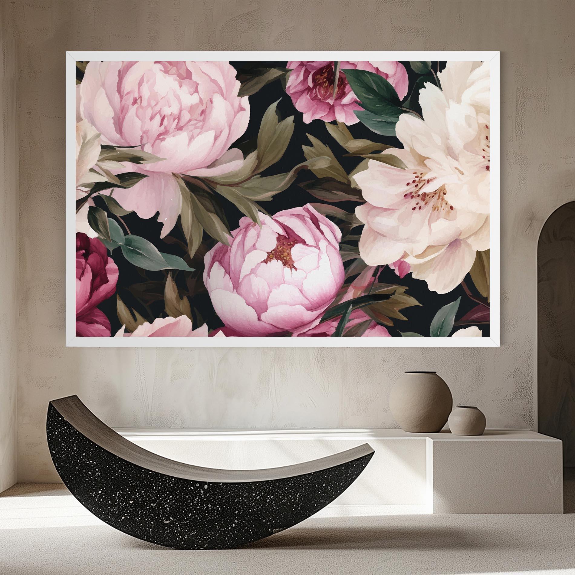 Tablou Canvas Peony Paint mockup 8