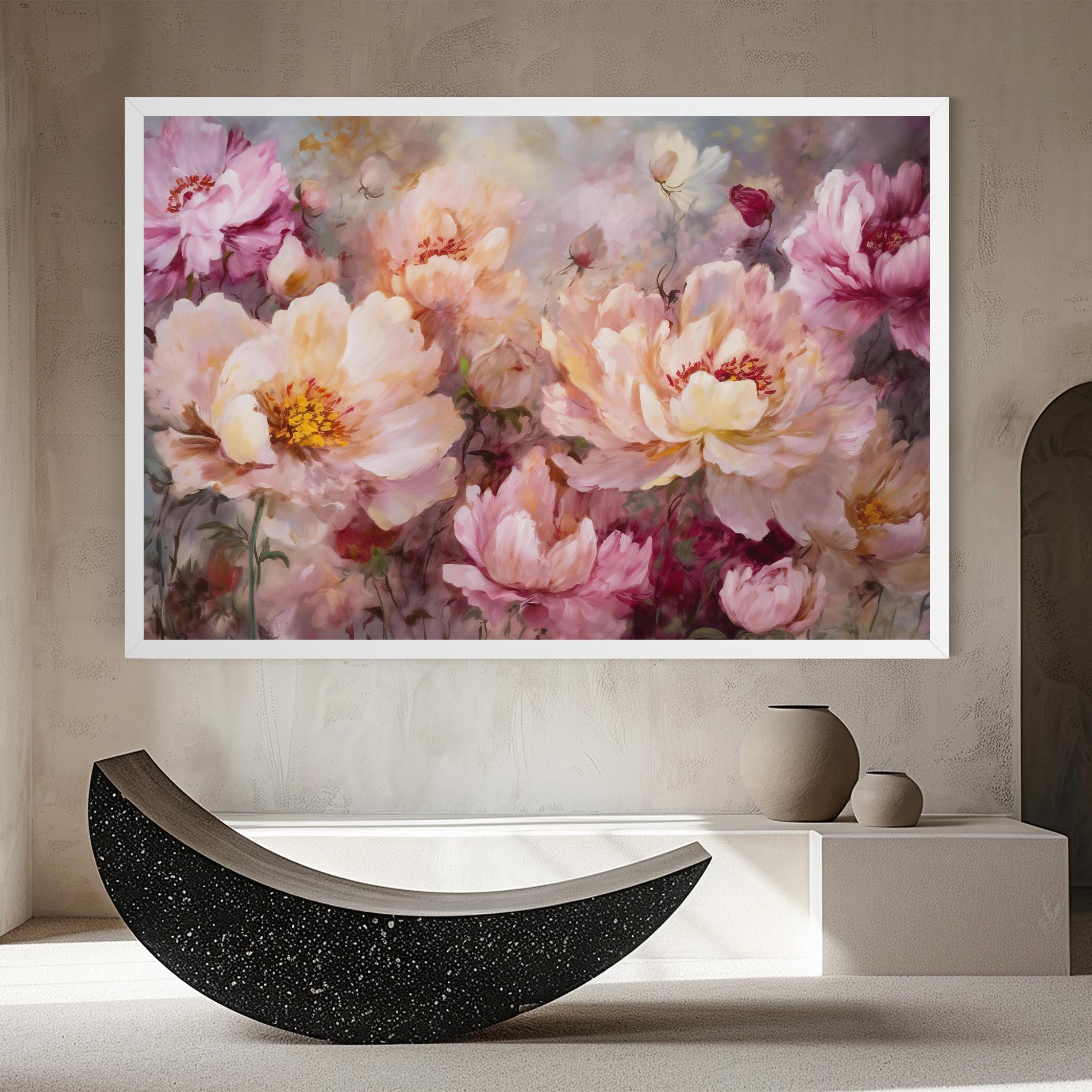 Tablou Canvas Peony Painting Art mockup 8