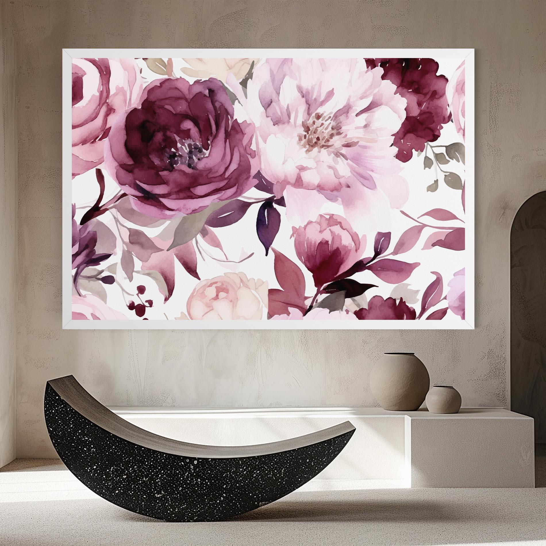 Tablou Canvas Peony Pink Purple mockup 8