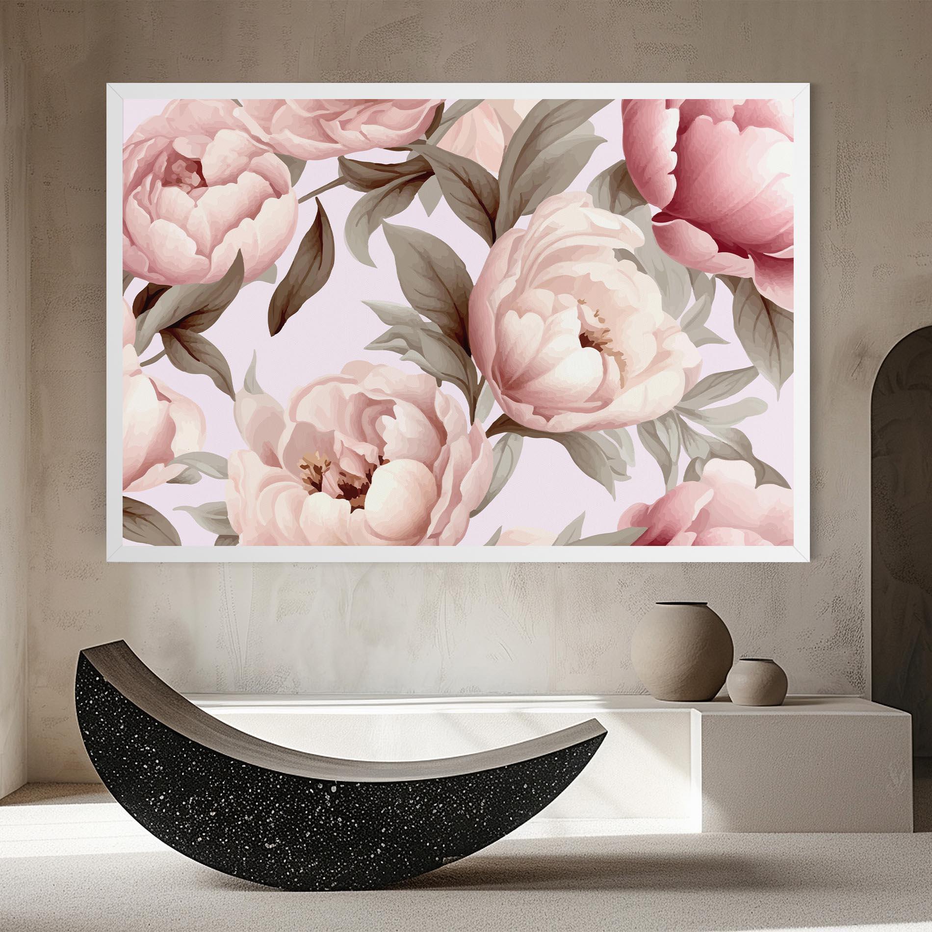 Tablou Canvas Pink Peony Buds mockup 8