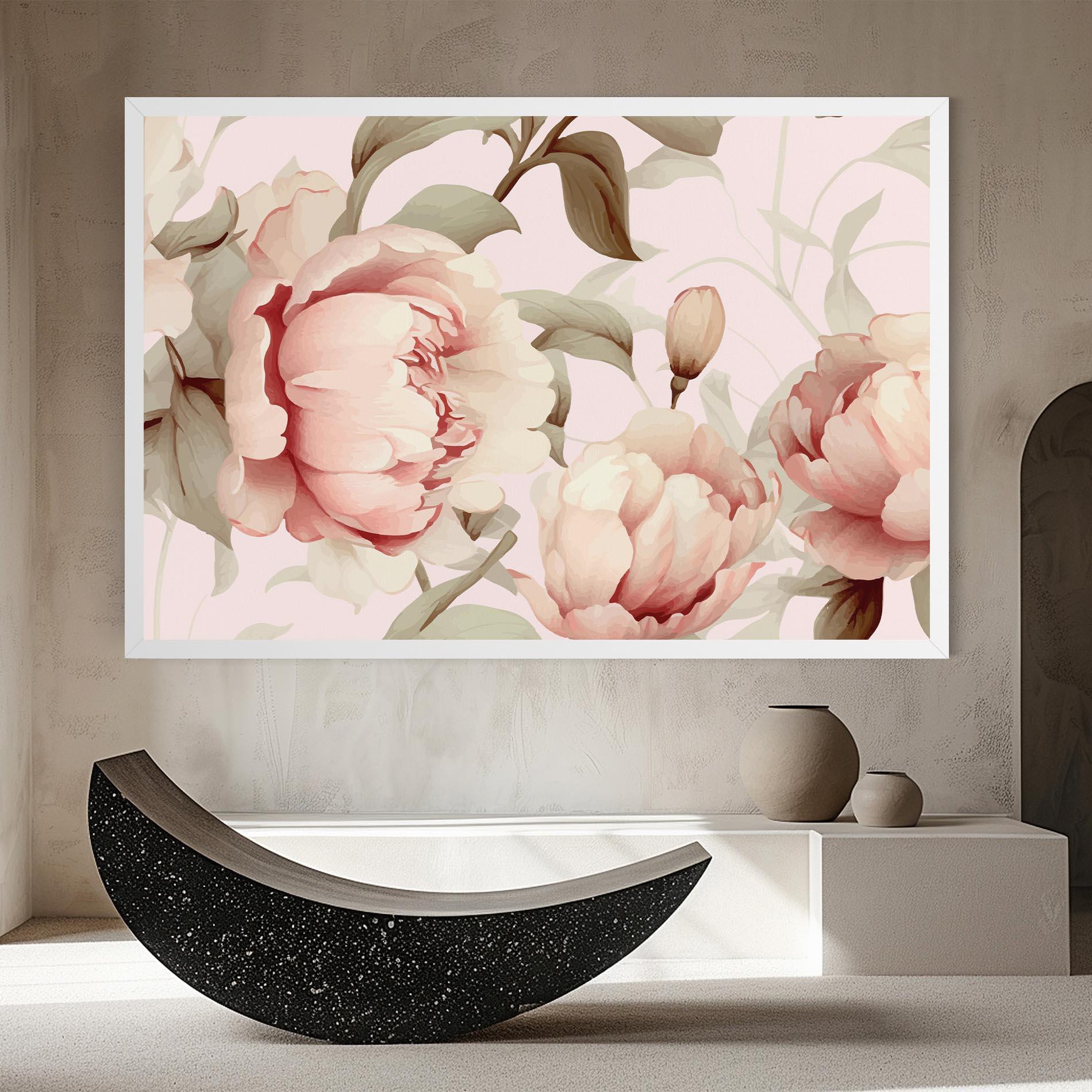 Tablou Canvas Pink Pretty Peony mockup 8