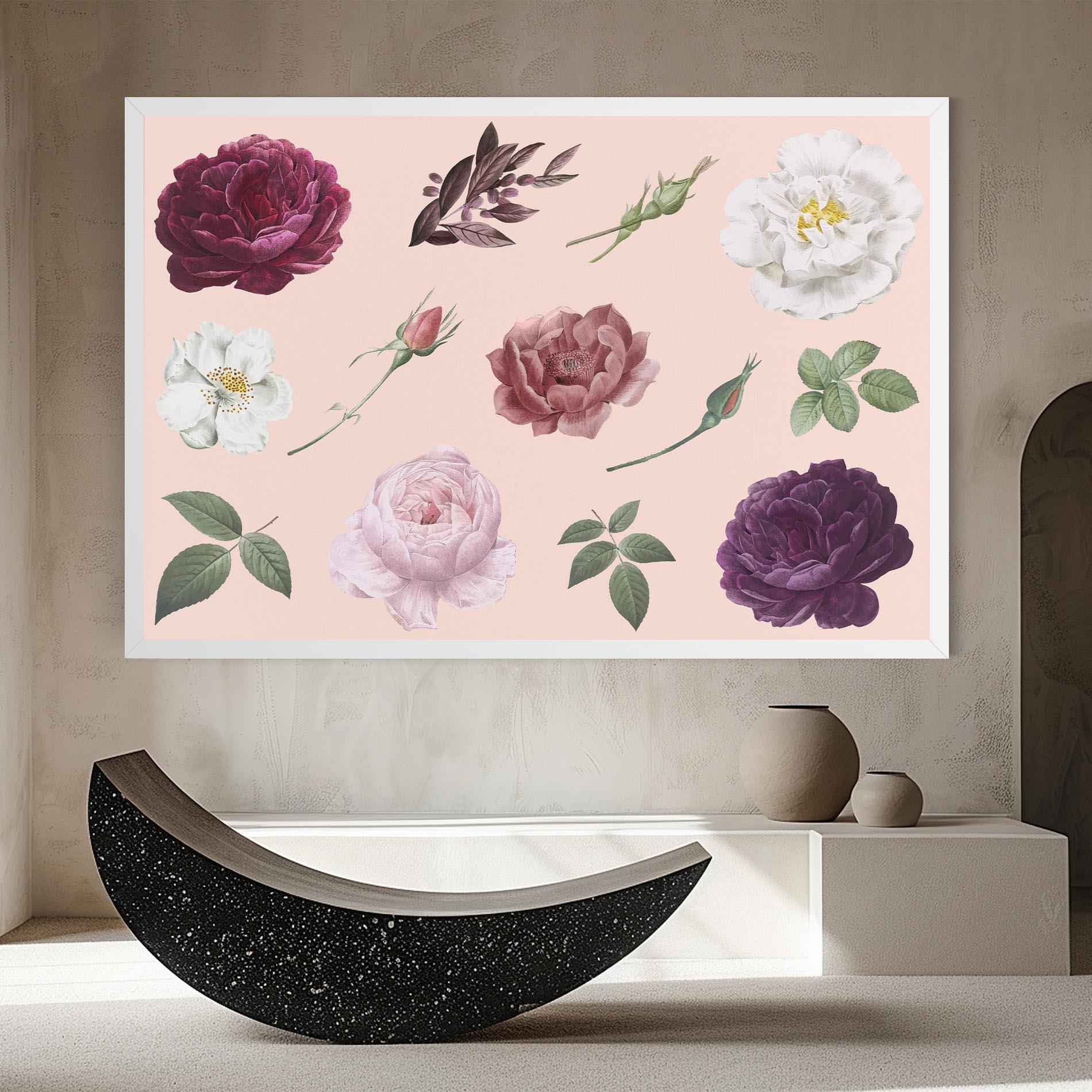 Tablou Canvas Rose And Peony mockup 8