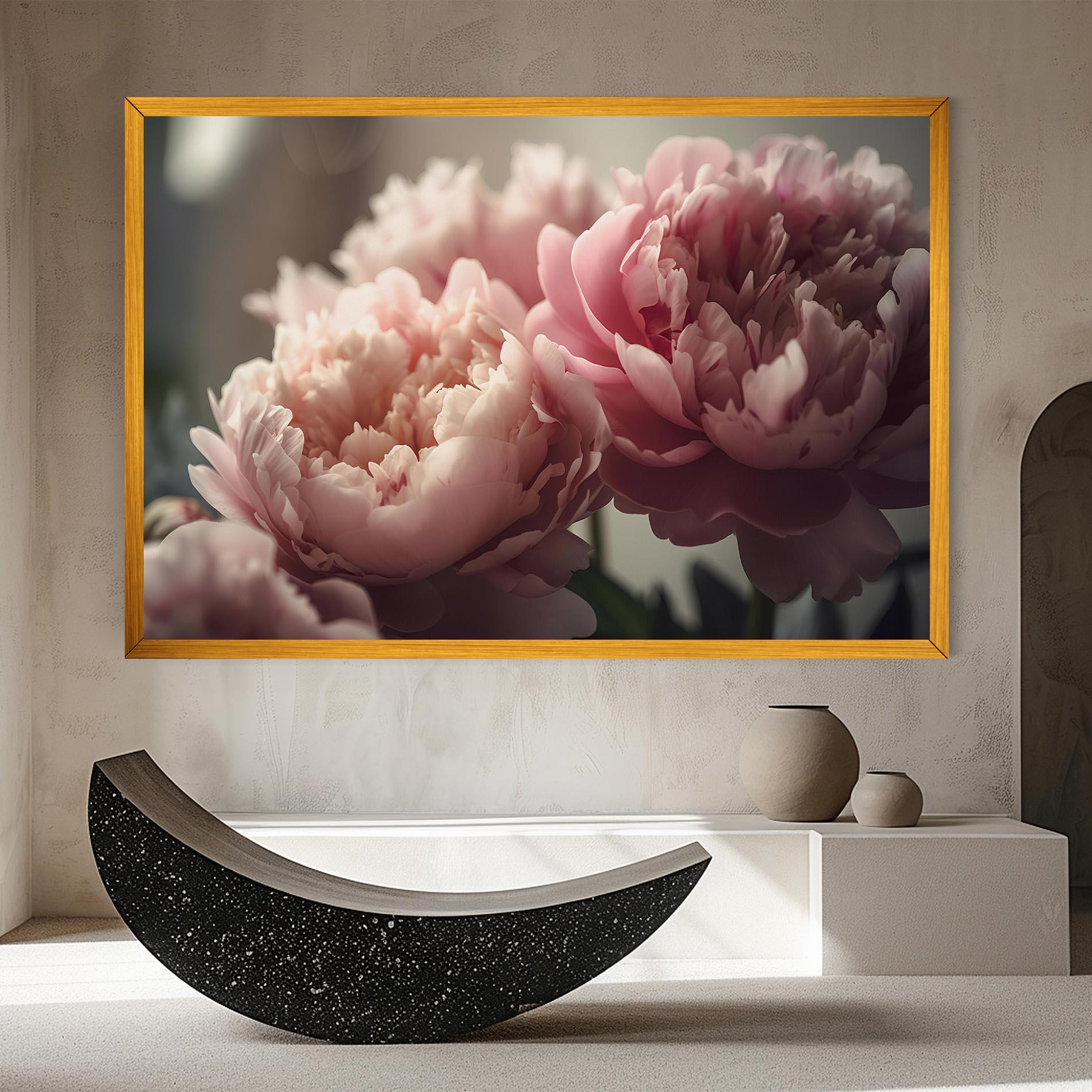 Tablou Canvas Cream Dreamy Peony mockup 8