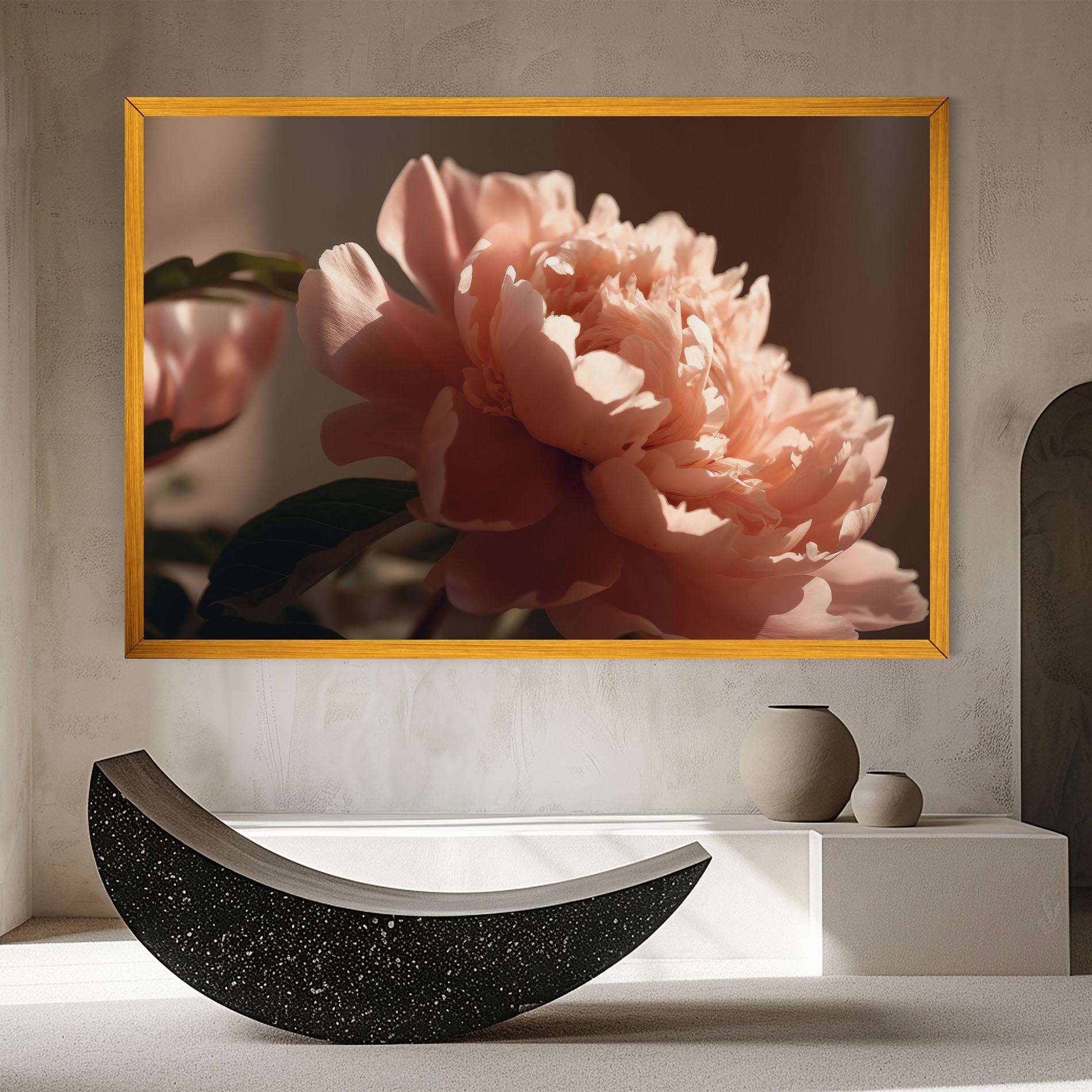 Tablou Canvas Light Orange Peony View mockup 8