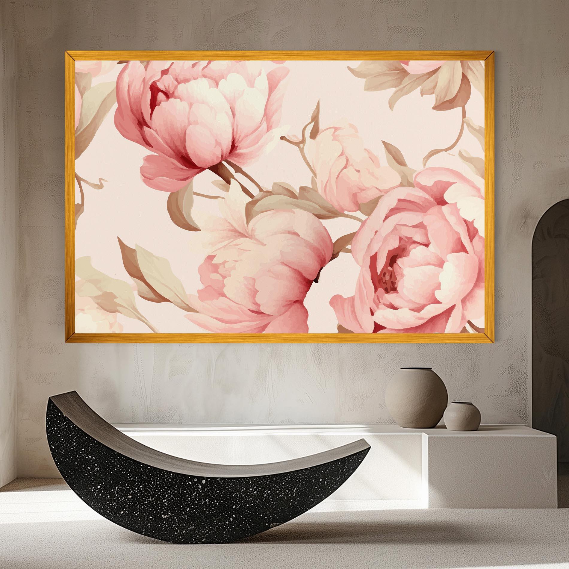 Tablou Canvas Pastel Peony mockup 8