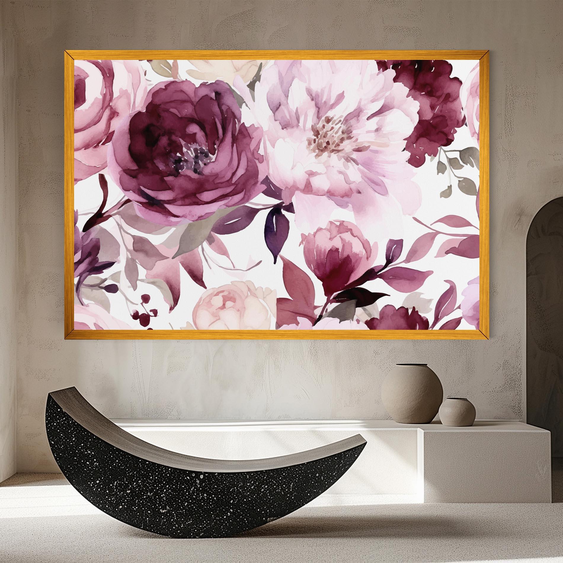 Tablou Canvas Peony Pink Purple mockup 8