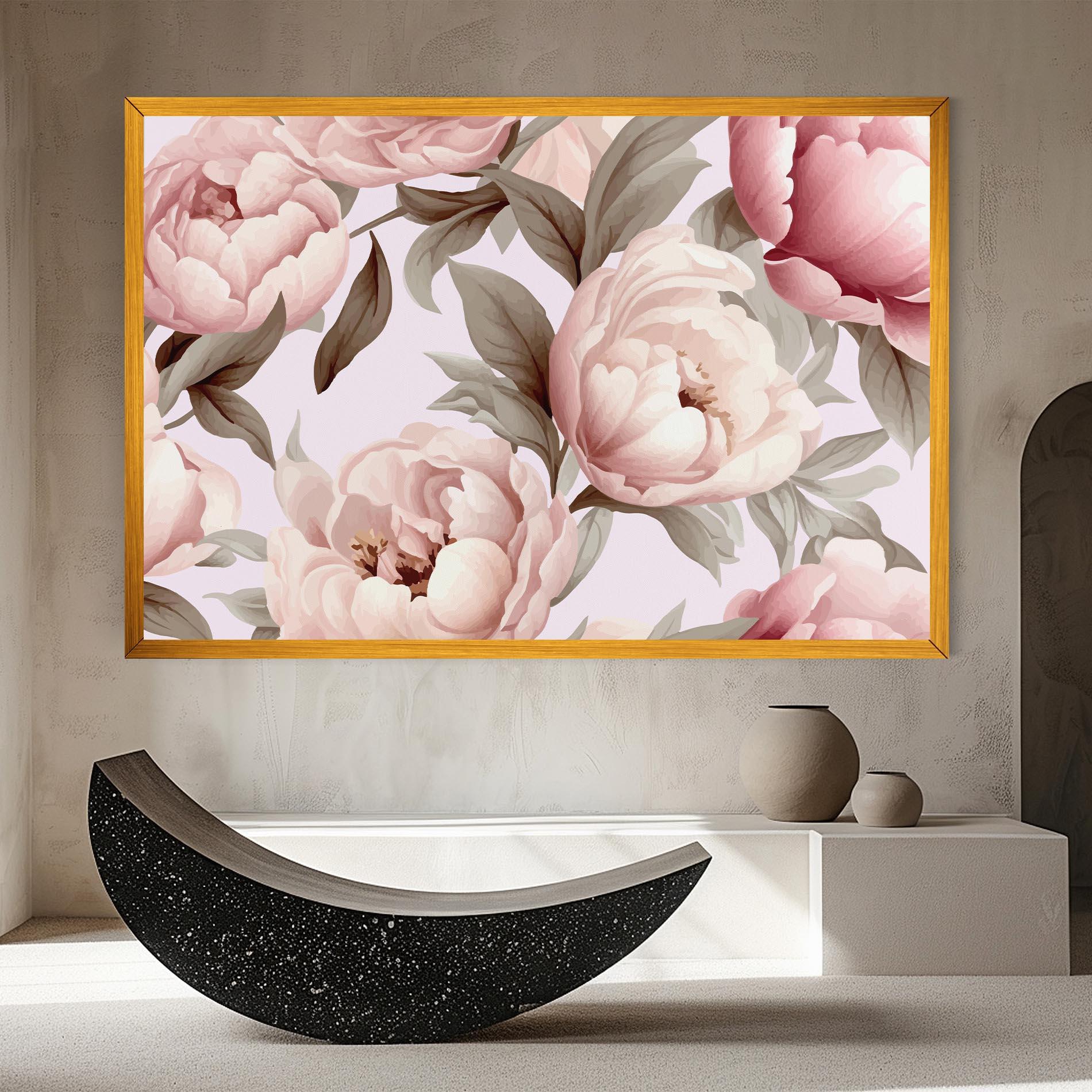 Tablou Canvas Pink Peony Buds mockup 8
