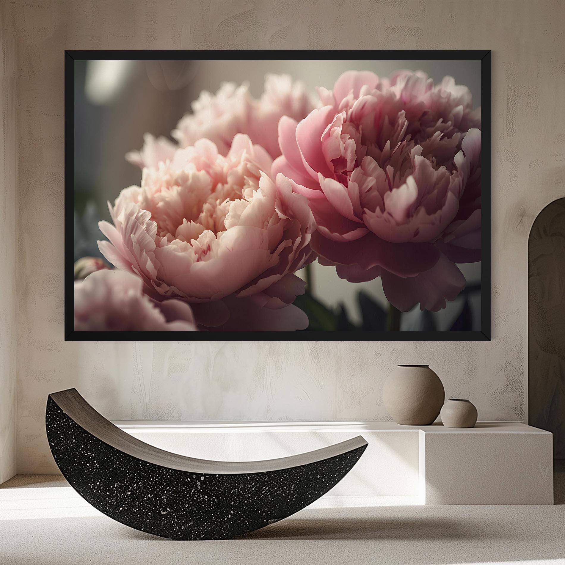 Tablou Canvas Cream Dreamy Peony mockup 8