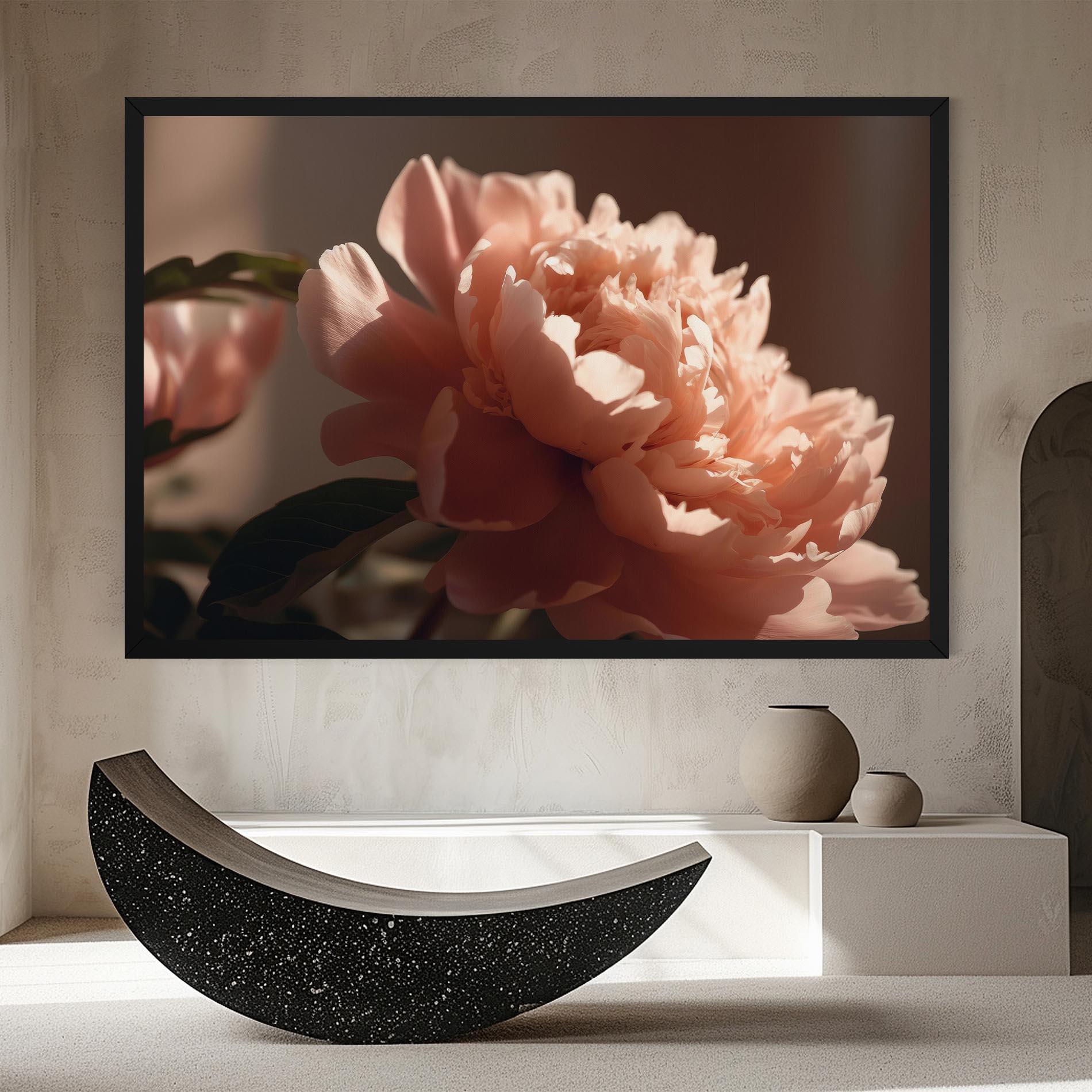 Tablou Canvas Light Orange Peony View mockup 8