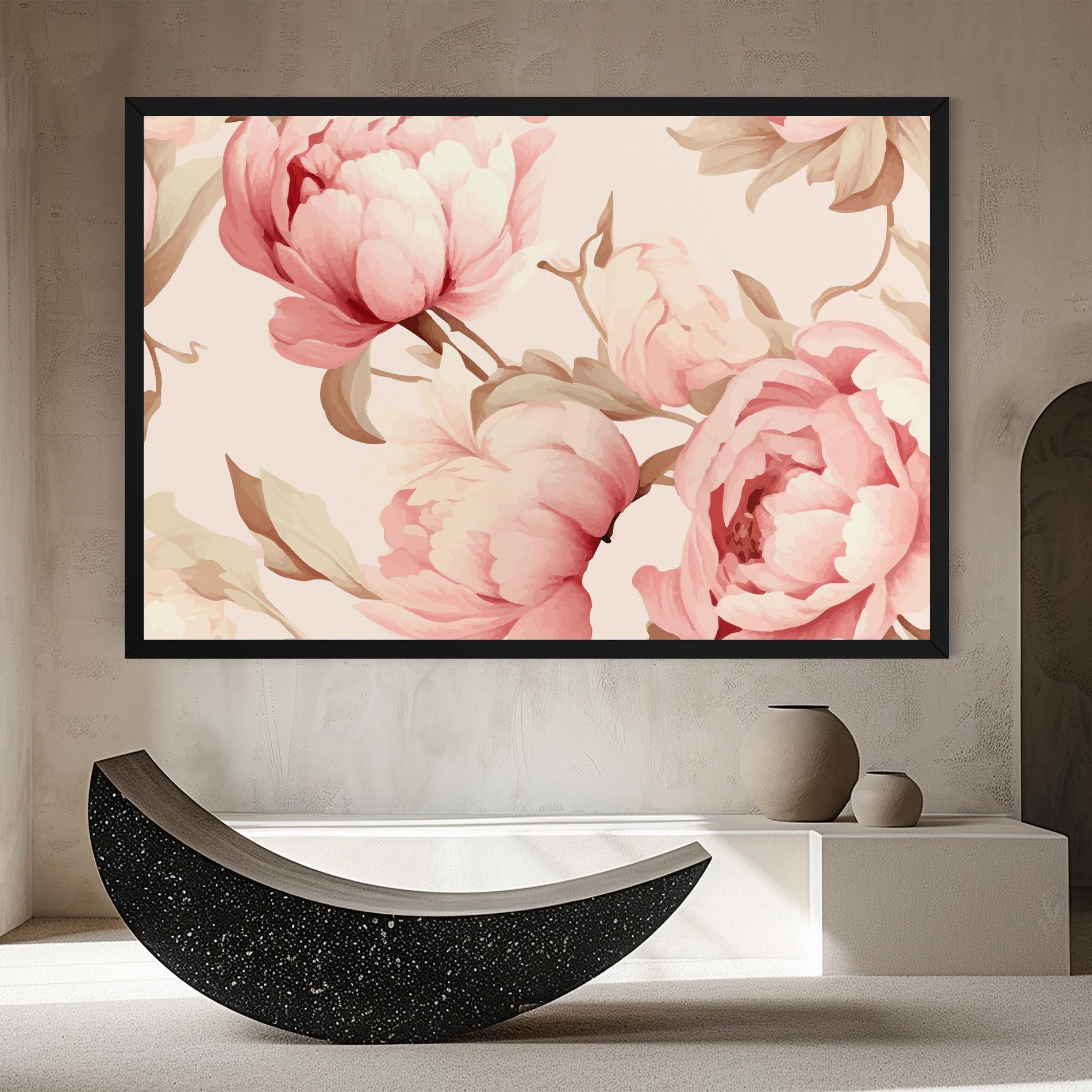 Tablou Canvas Pastel Peony mockup 8
