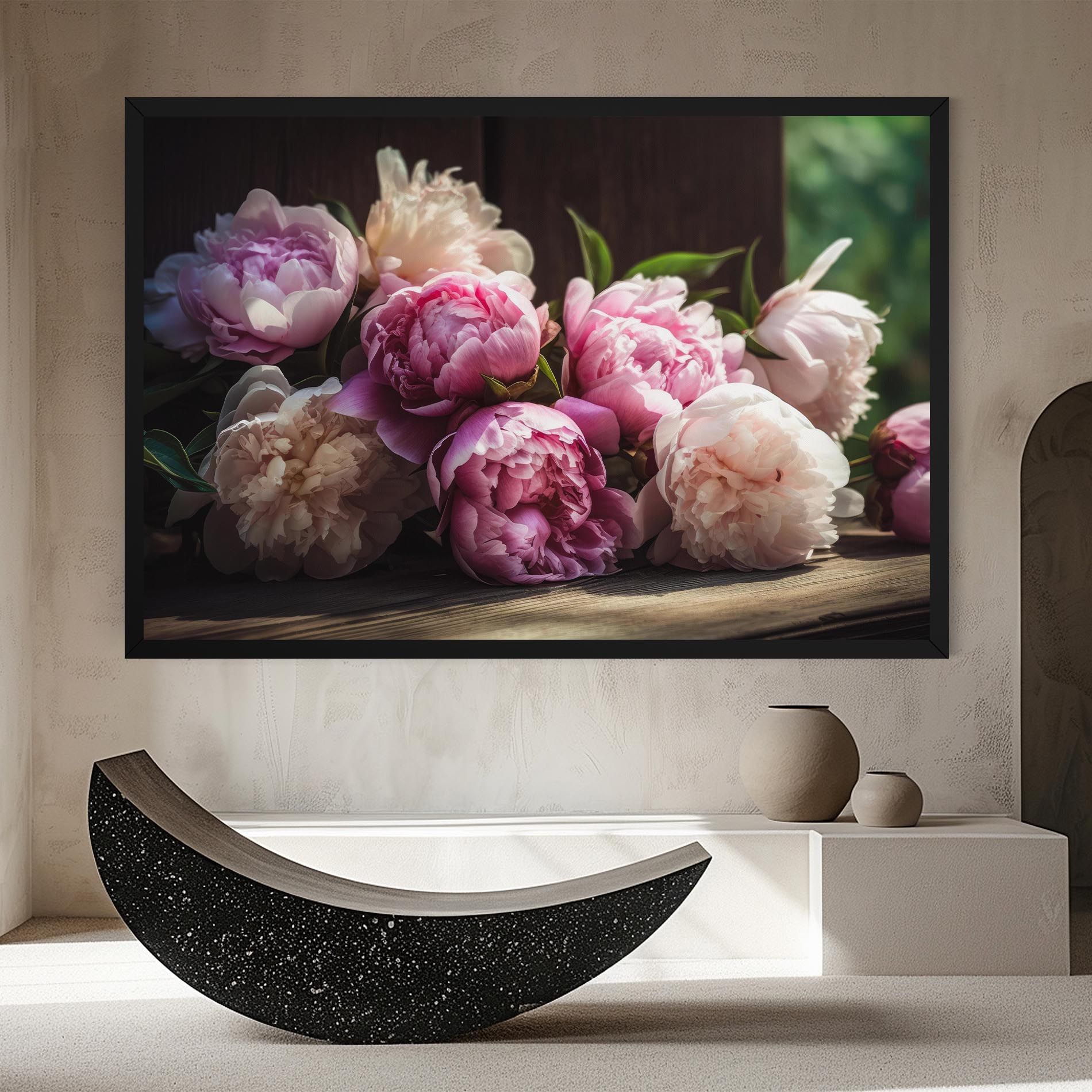 Peonies On The Table mockup 8