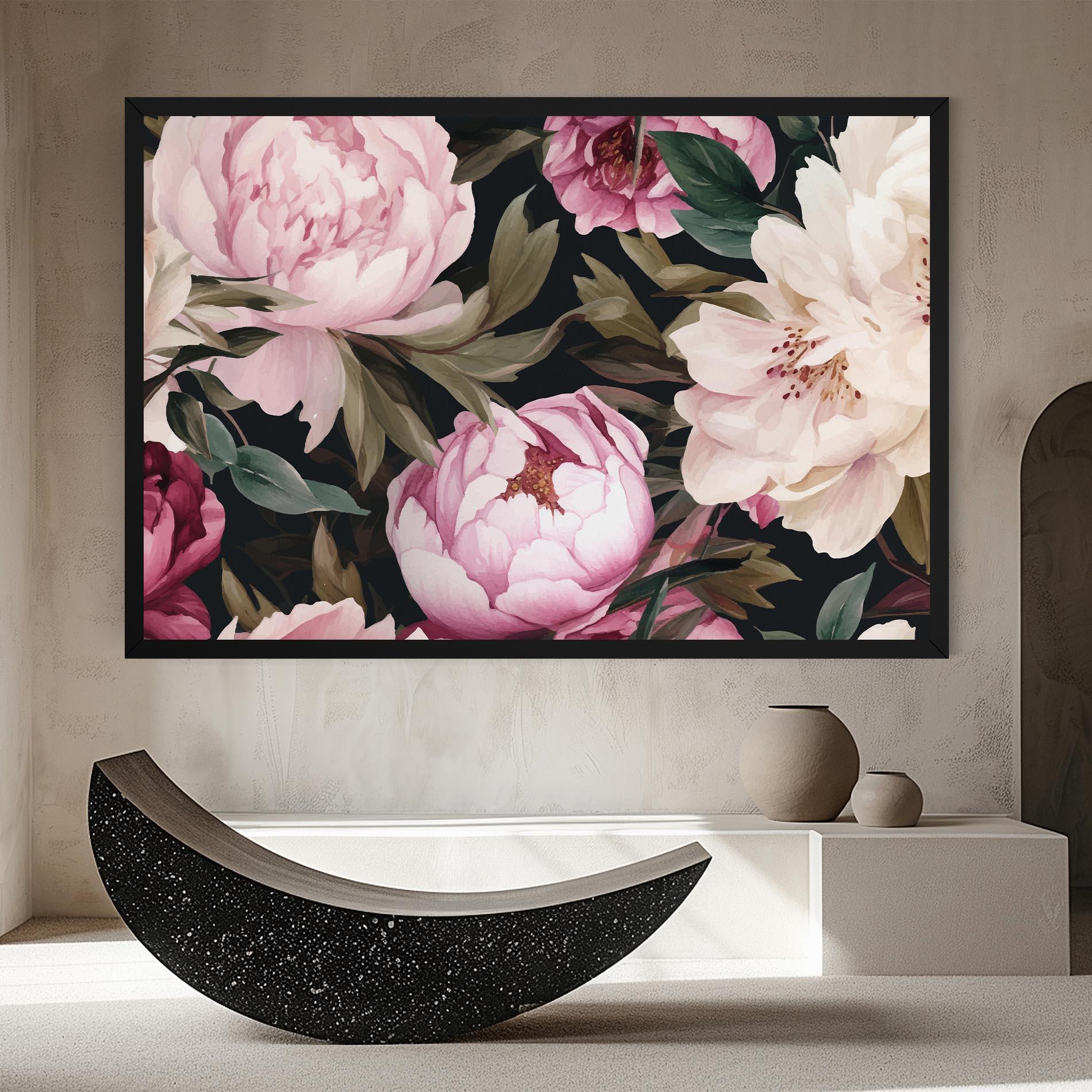 Tablou Canvas Peony Paint mockup 8