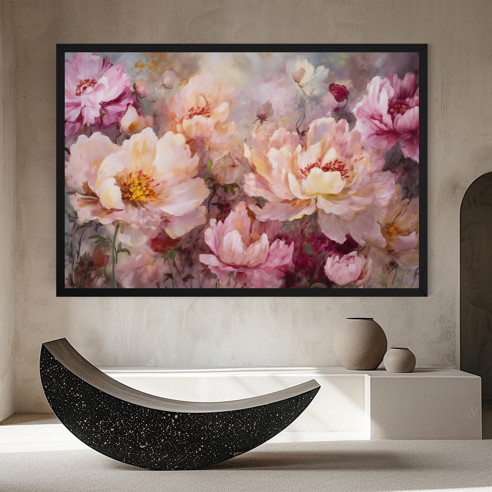 Tablou Canvas Peony Painting Art mockup 8