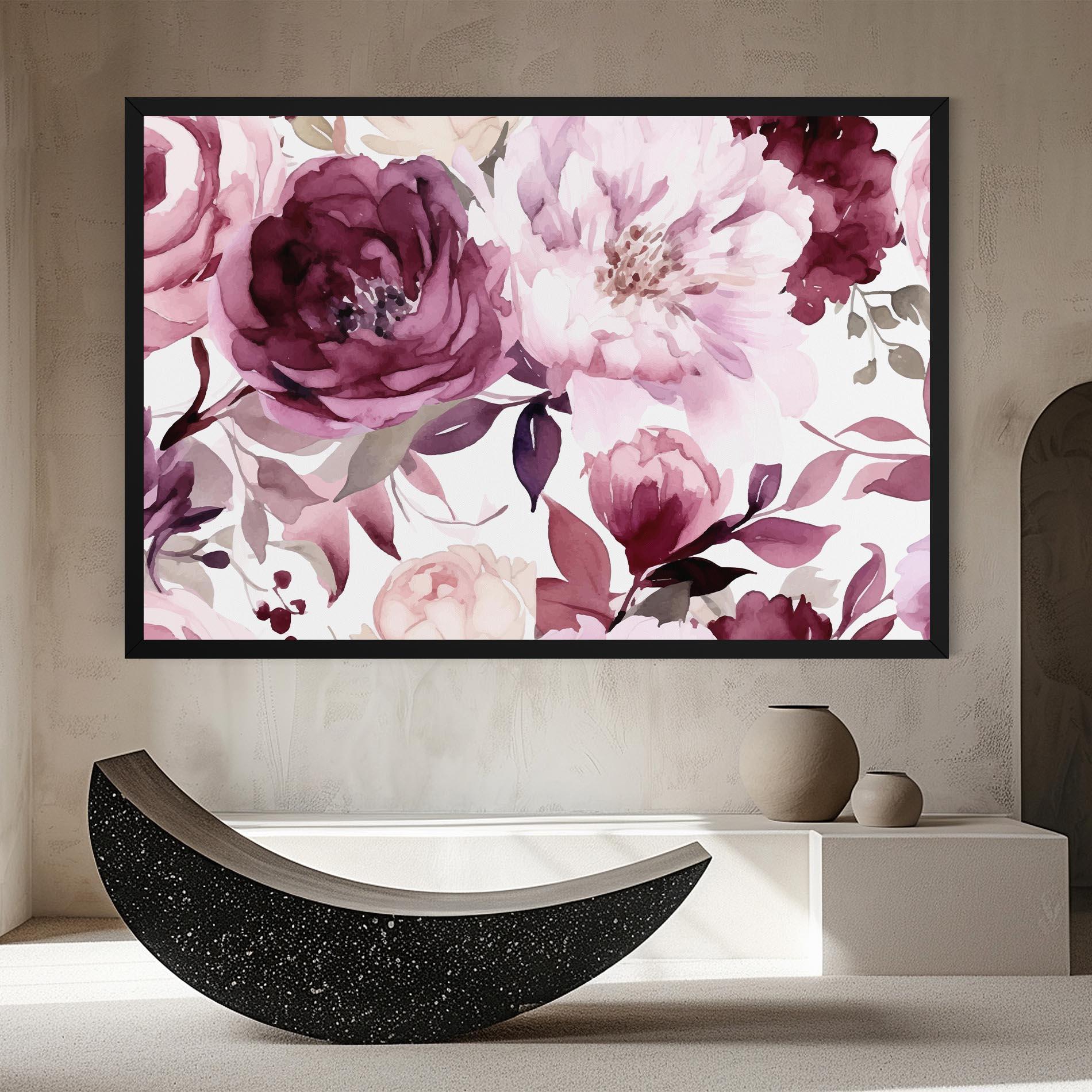 Tablou Canvas Peony Pink Purple mockup 8