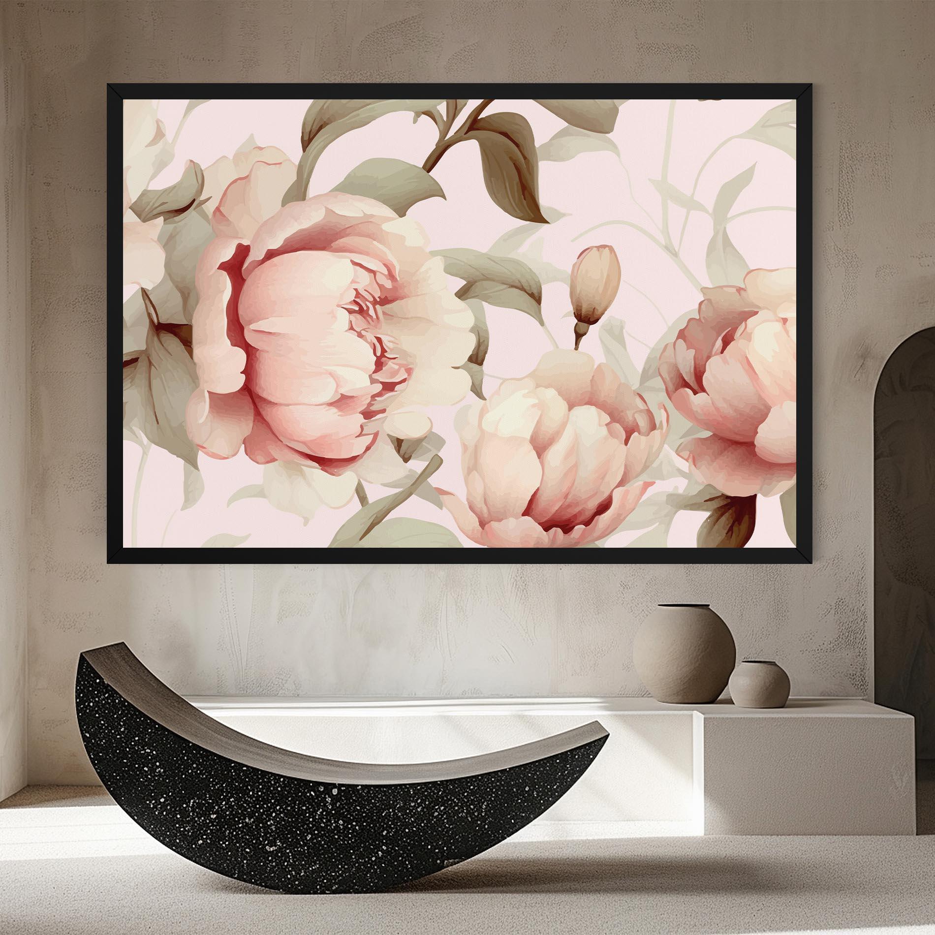 Tablou Canvas Pink Pretty Peony mockup 8