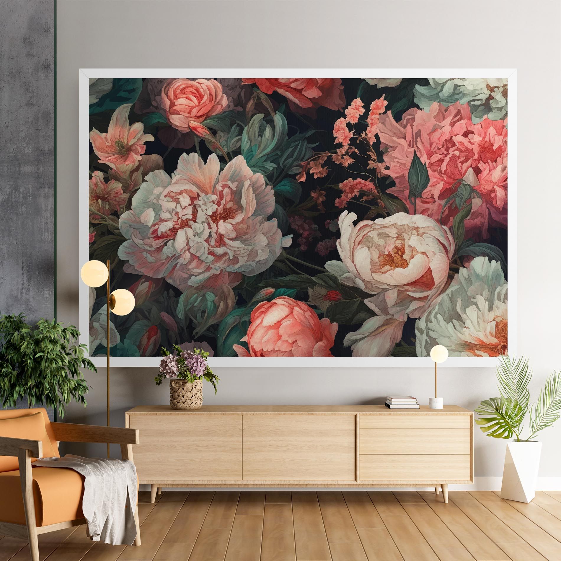Artistic Pink Peony mockup 9