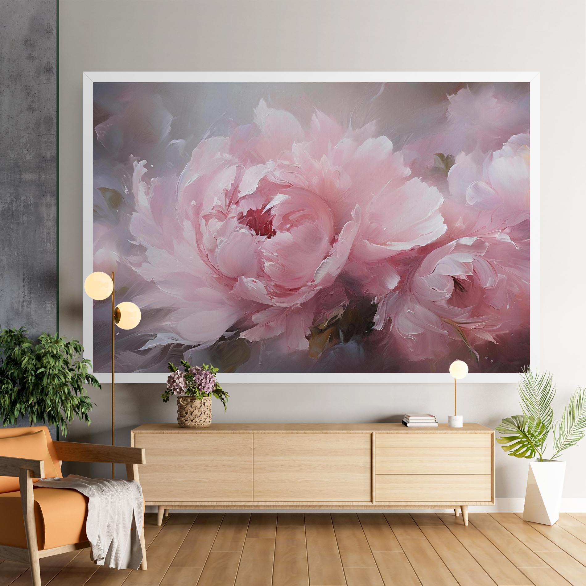 Tablou Canvas Dreamy Painting Peony mockup 9