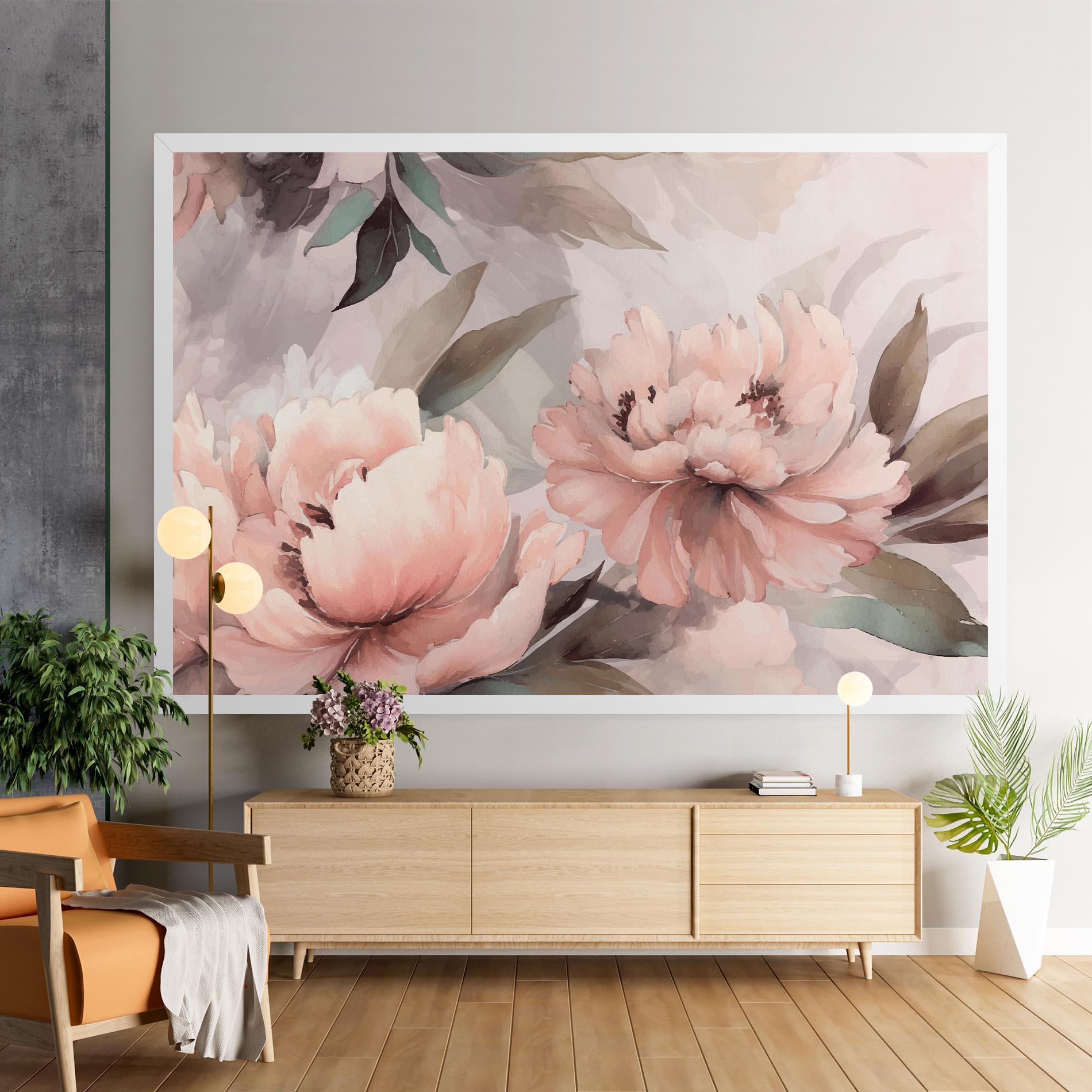 Tablou Canvas Dreamy Peony Art mockup 9