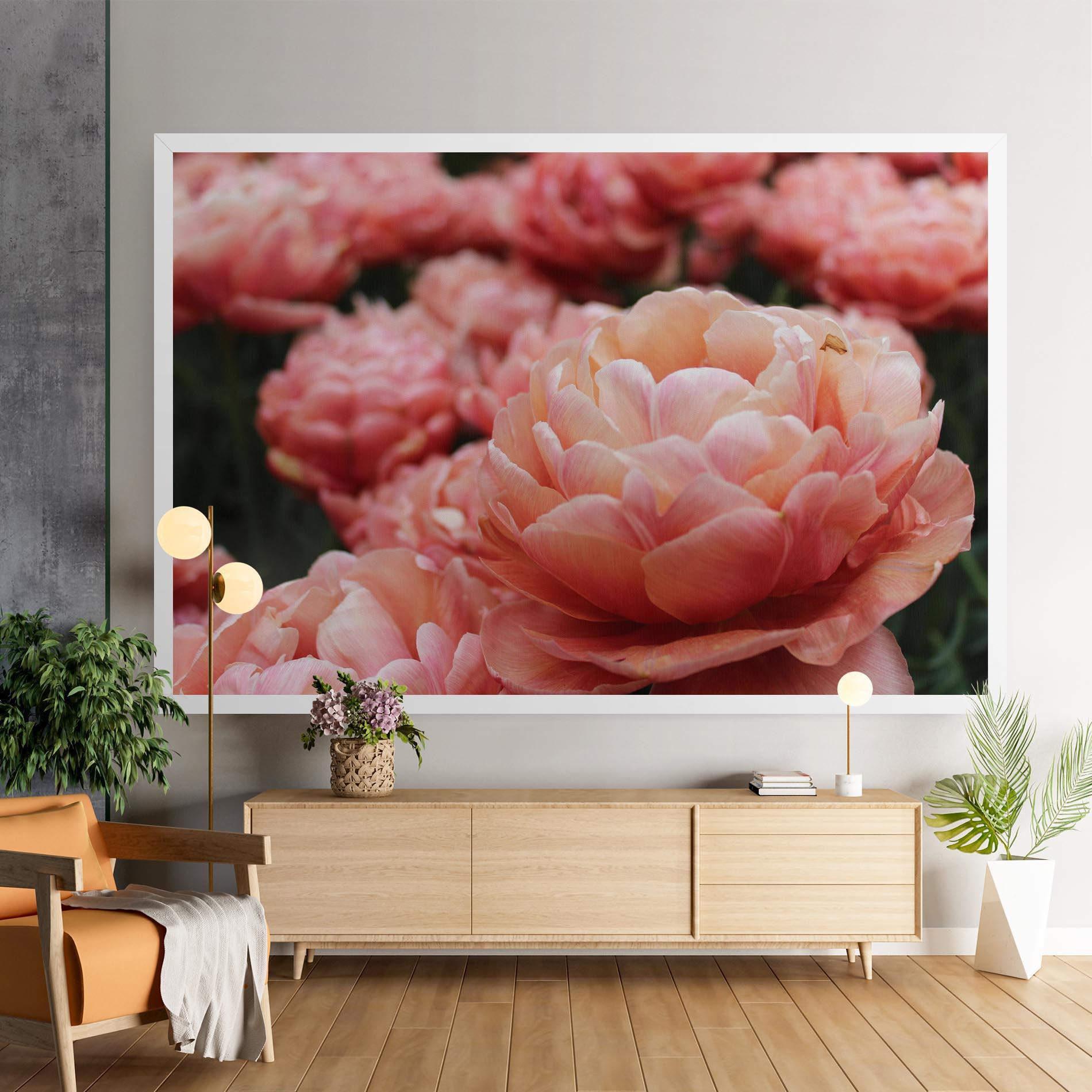 Tablou Canvas Light Orange Peony mockup 9