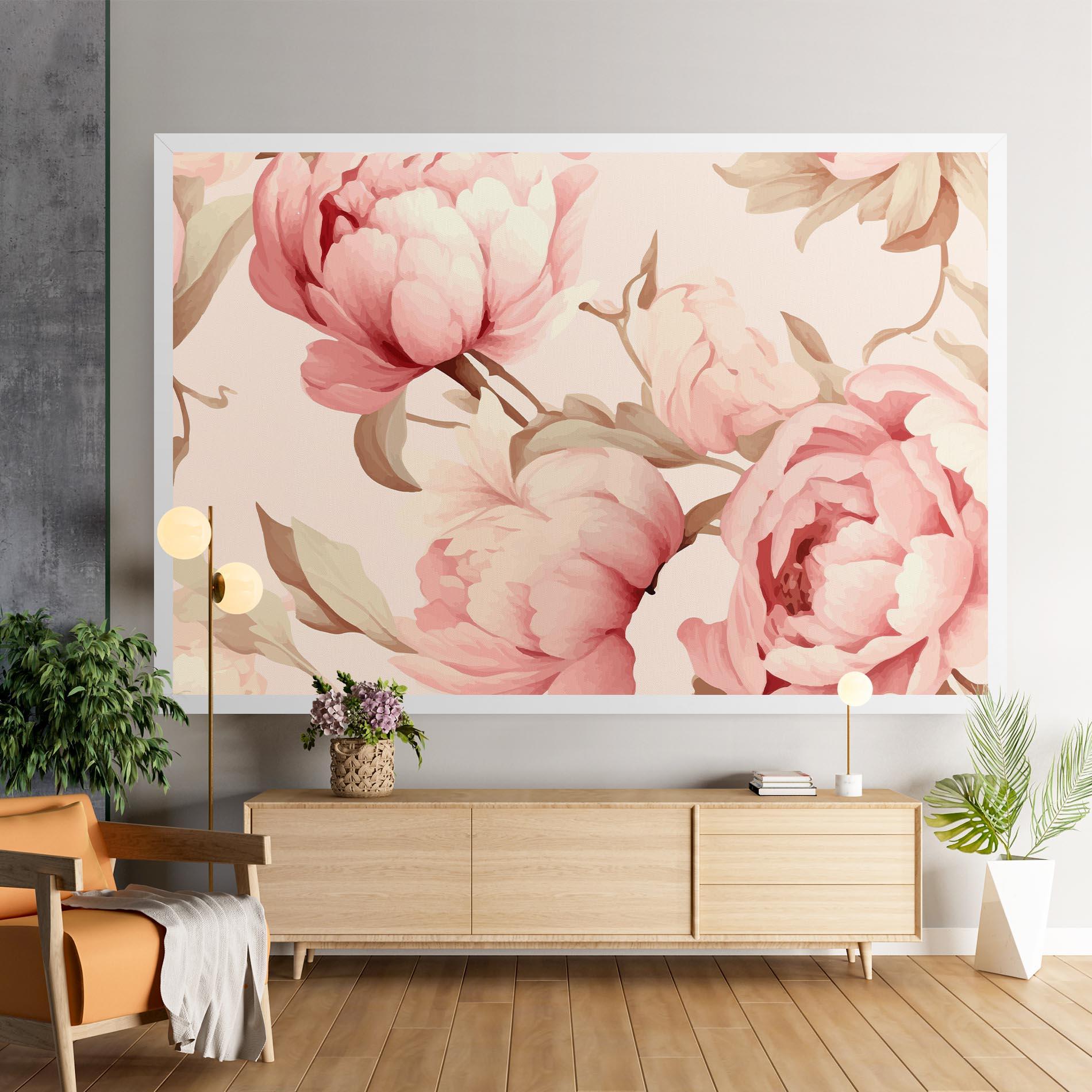 Tablou Canvas Pastel Peony mockup 9