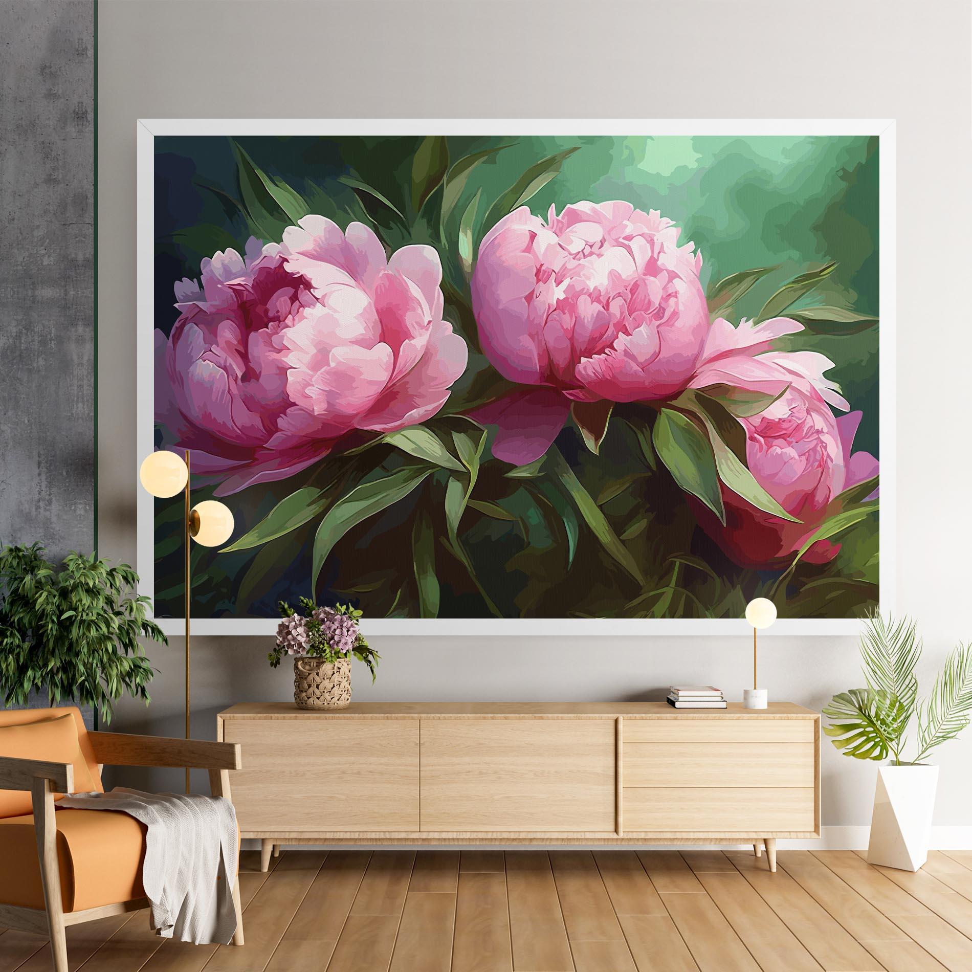 Tablou Canvas Peonies Art mockup 9