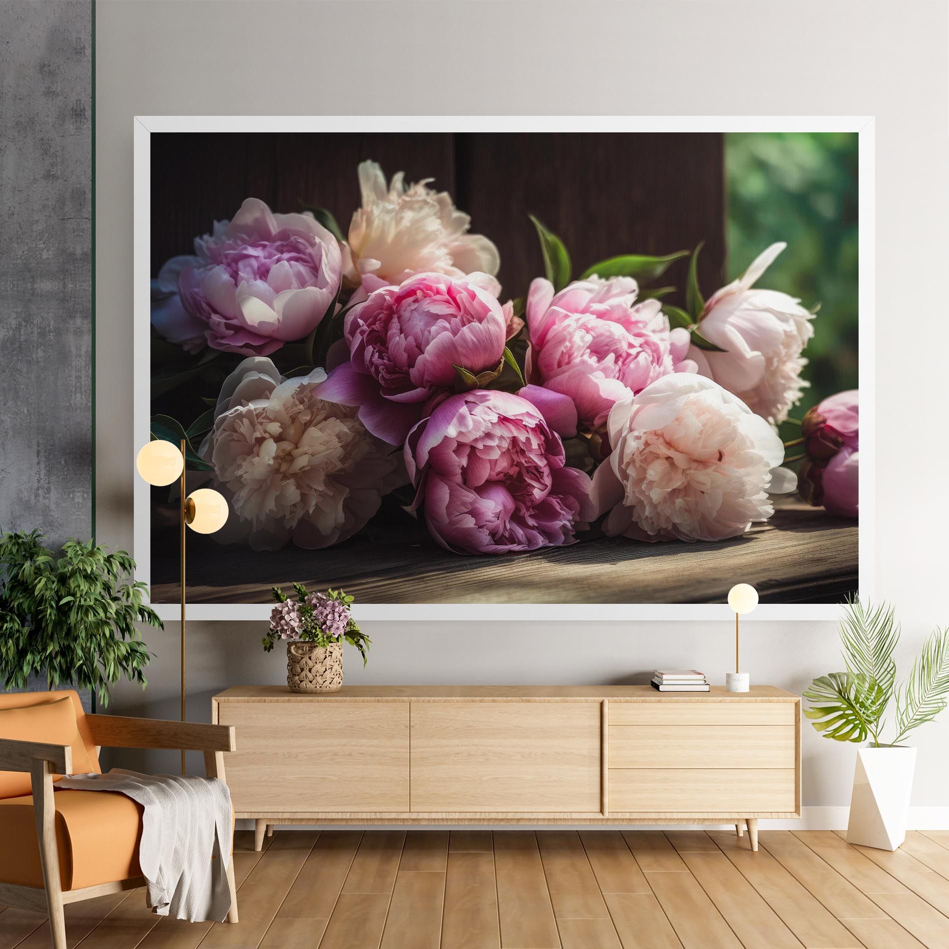Peonies On The Table mockup 9