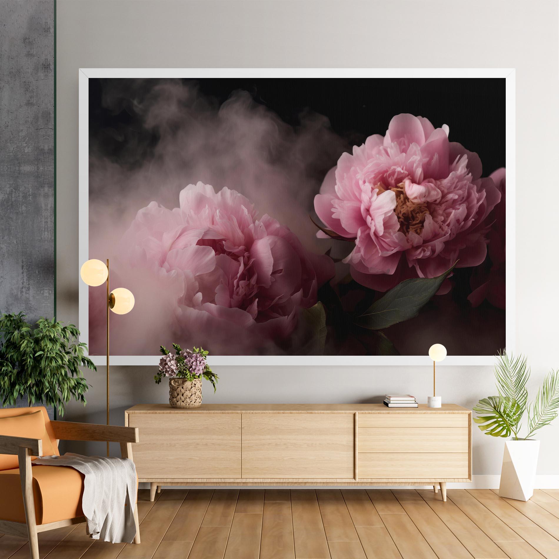 Tablou Canvas Peony In Smoke mockup 9